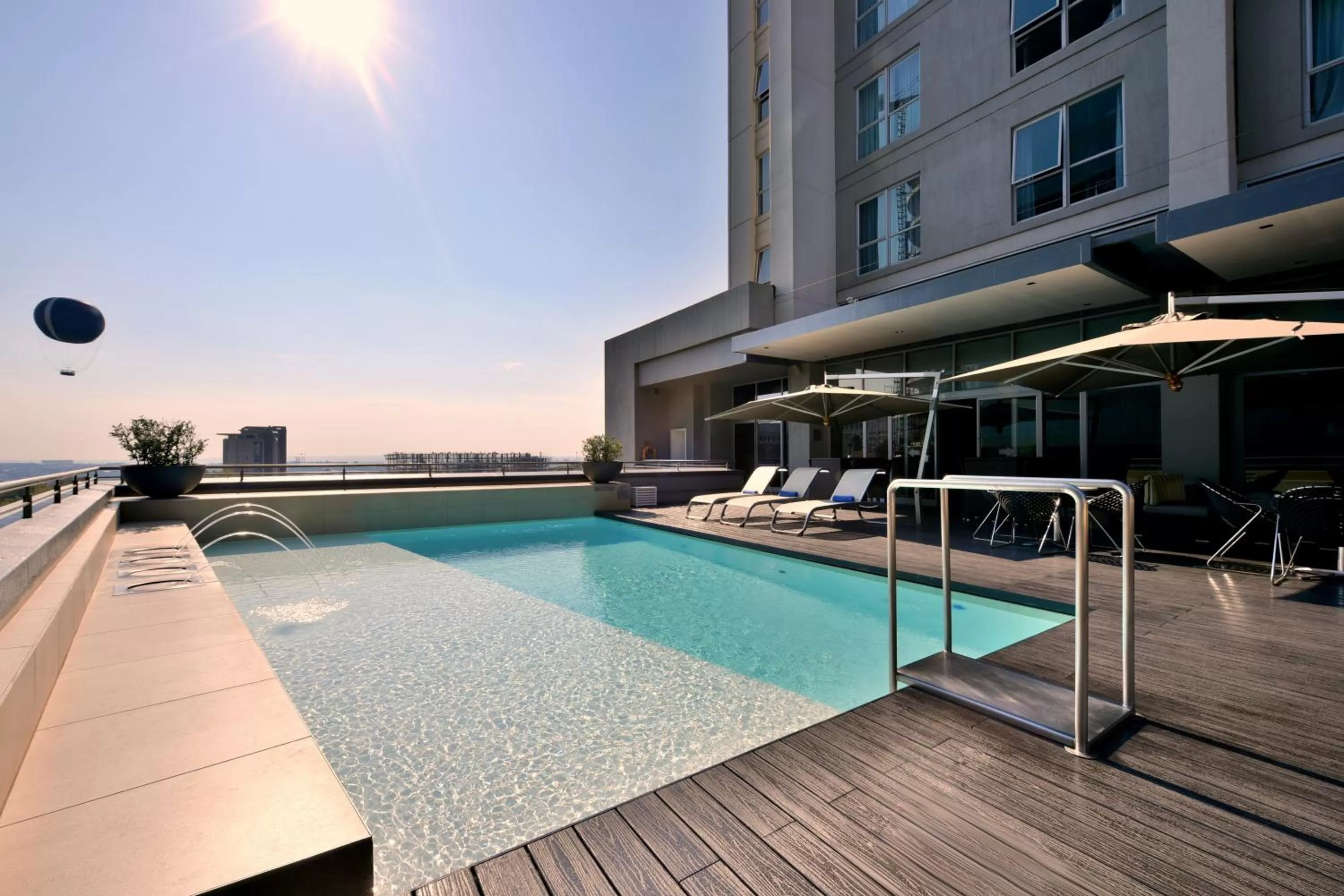 Swimming pool in Radisson Blu Gautrain Hotel, Sandton Johannesburg