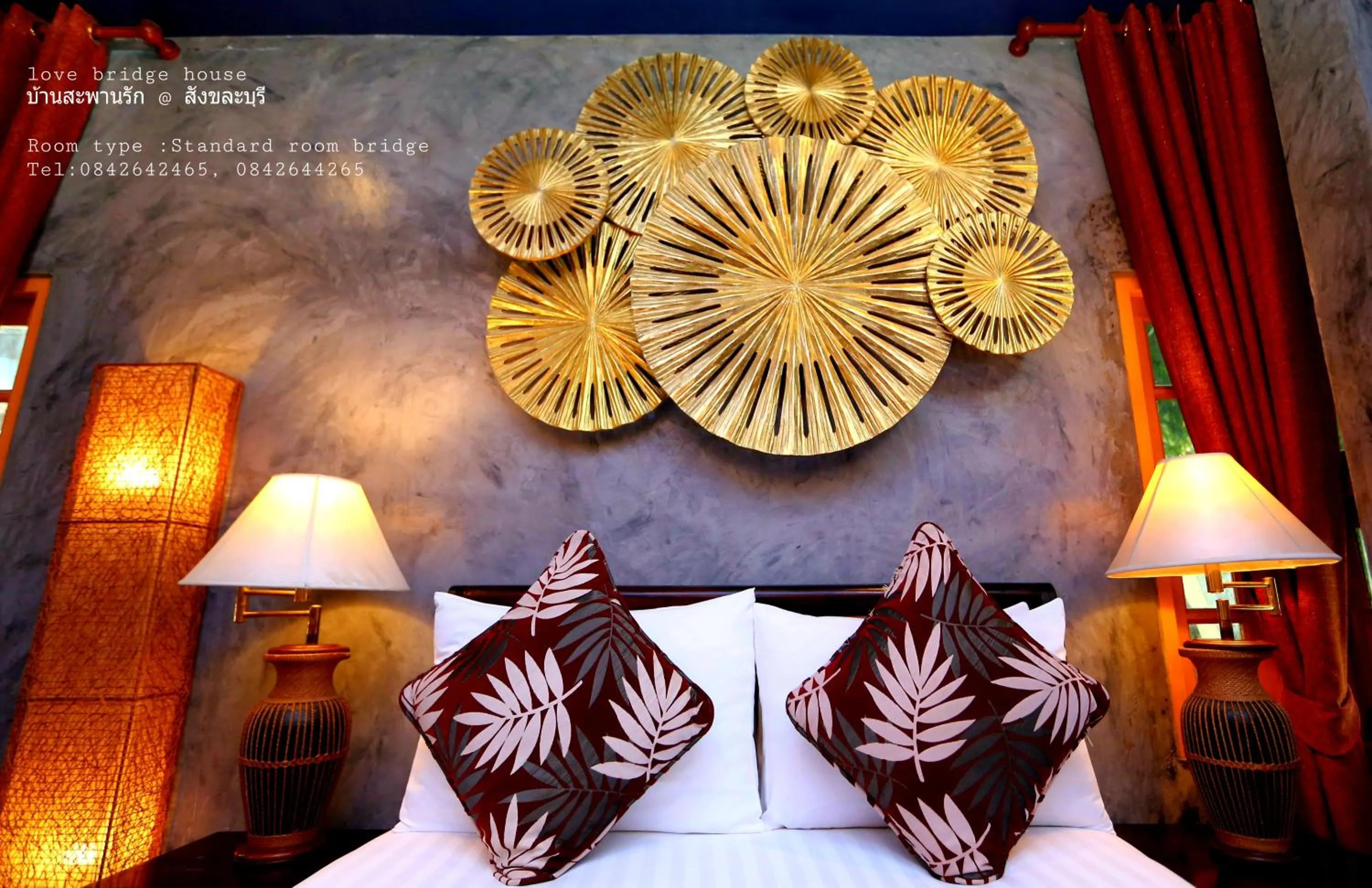 Bed in Love Bridge House บ้านสะพานรัก