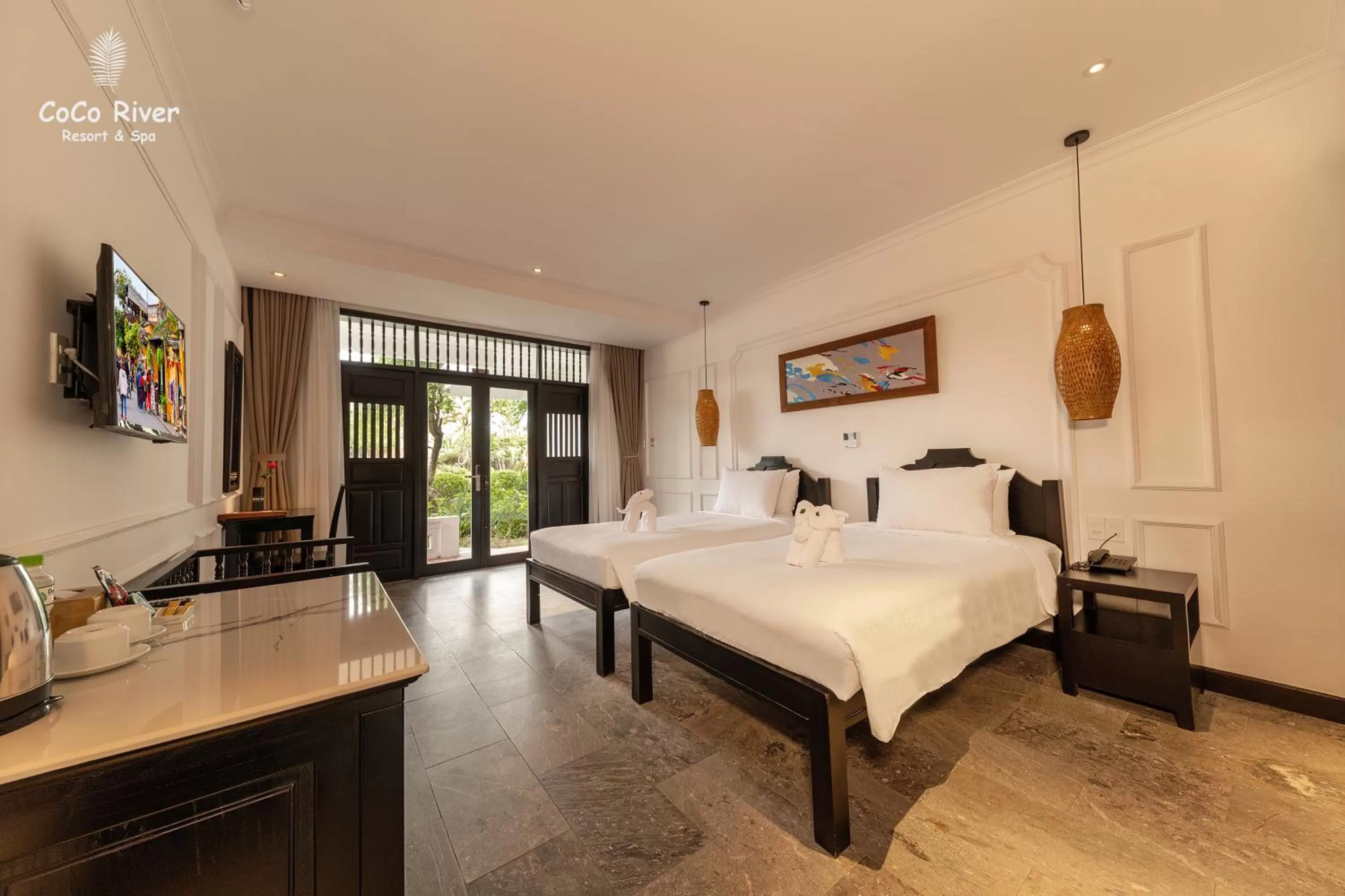 Bed in Hoi An Coco River Resort & Spa