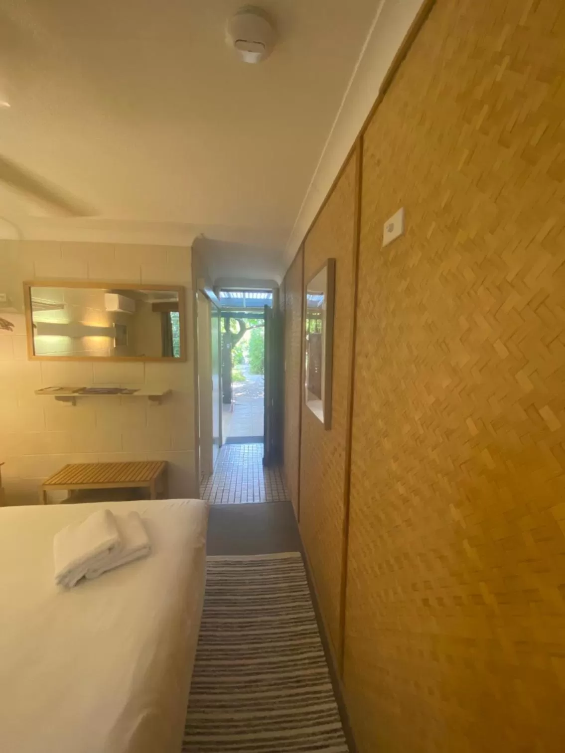 Bed in Tallow Beach Motel