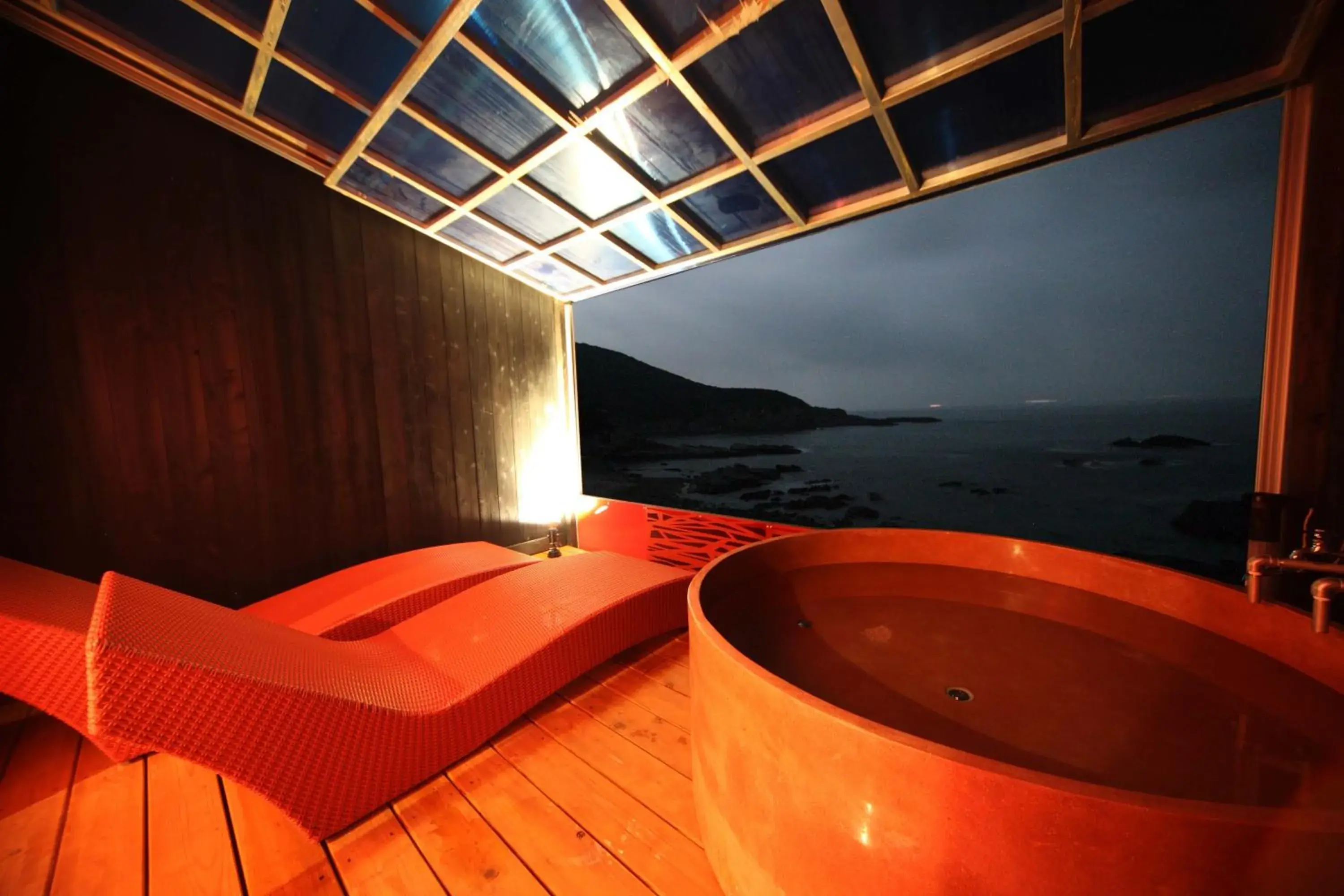 Open Air Bath in XYZ Private Spa and Seaside Resort