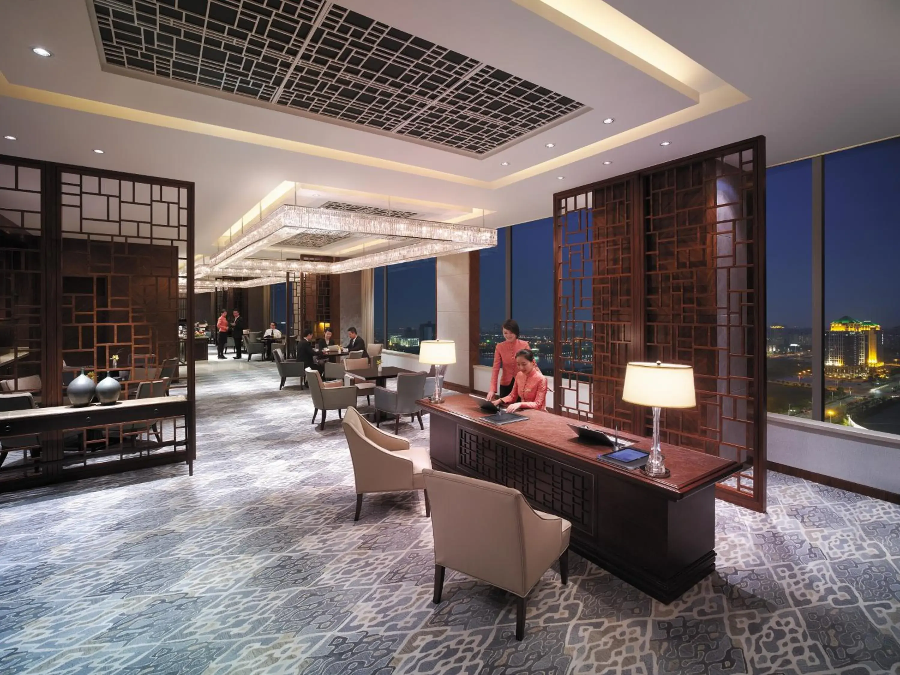 Lounge or bar in Shangri-La Hotel Yangzhou