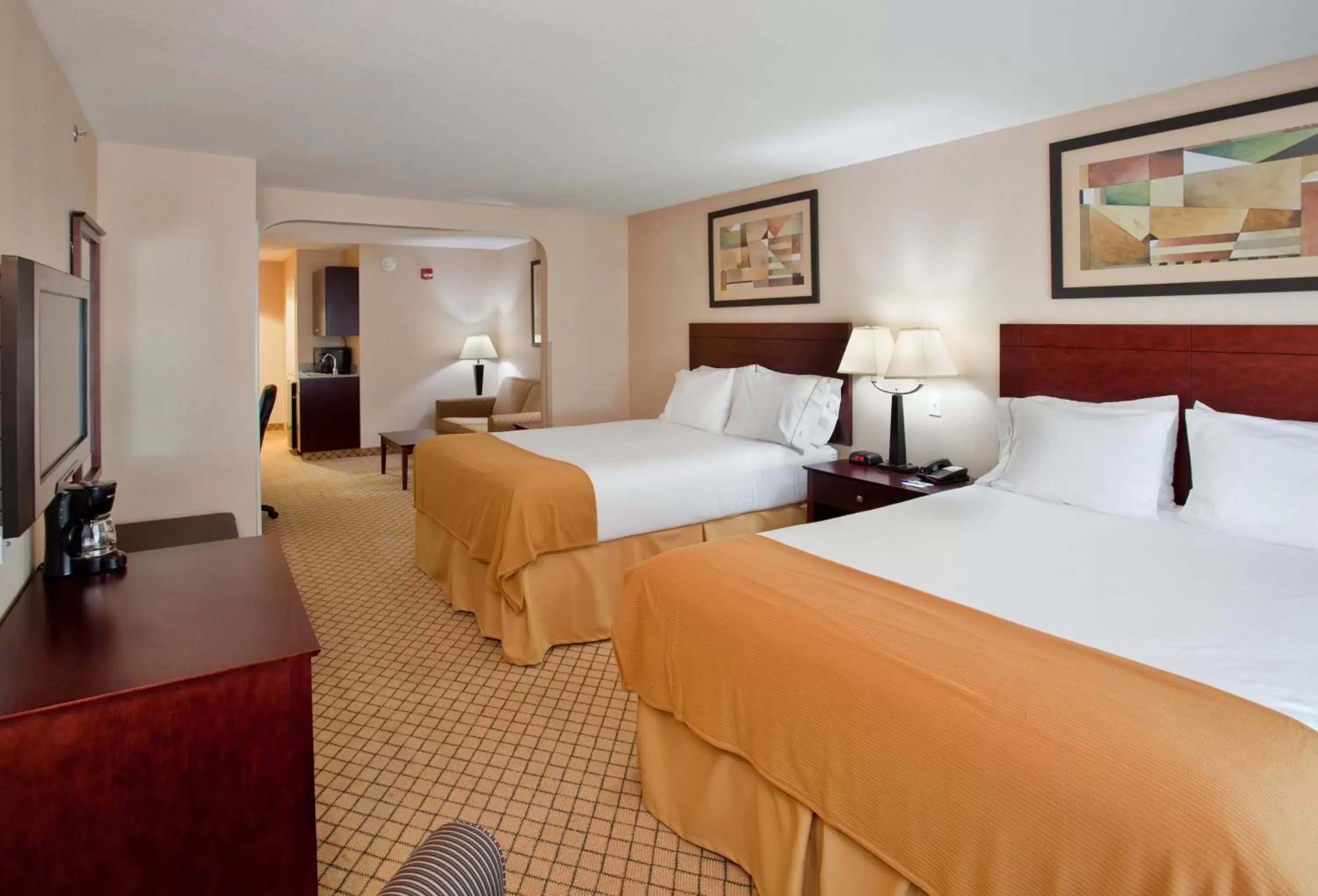 TV and multimedia, Bed in Holiday Inn Express Hotel & Suites Wichita Airport, an IHG Hotel