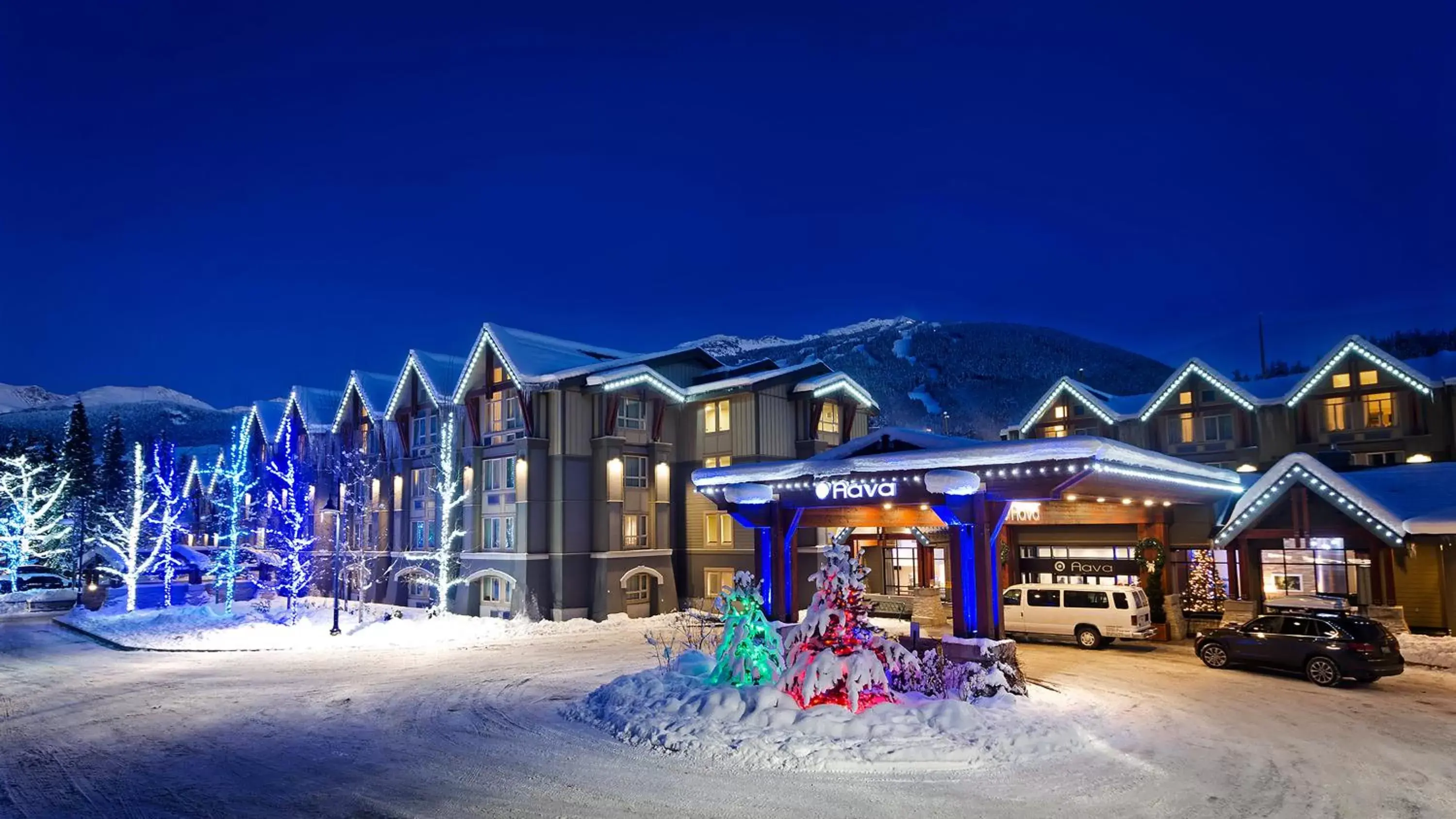 Property building, Winter in Aava Whistler Hotel