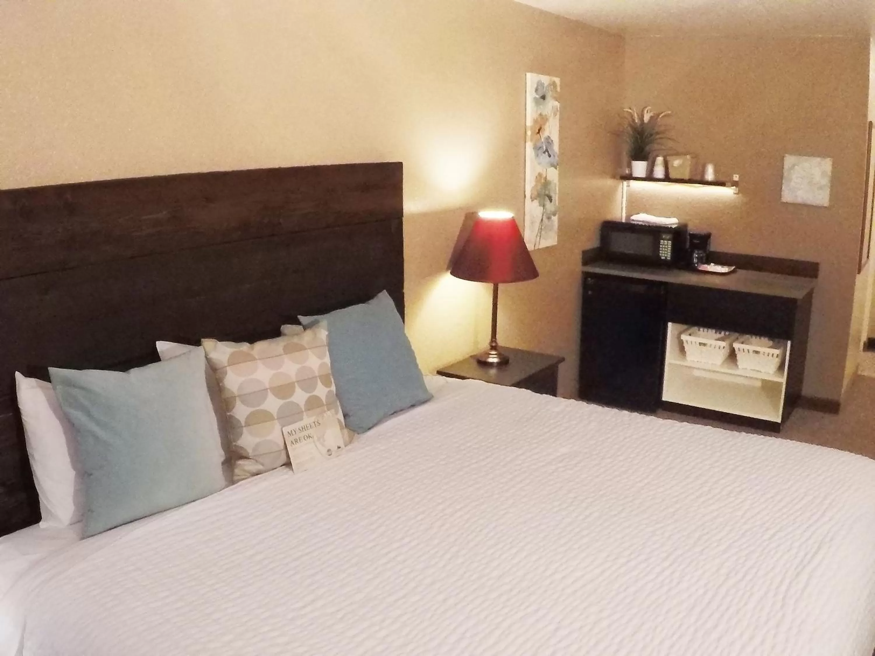 Kitchen or kitchenette, Bed in Mountain View Lodge