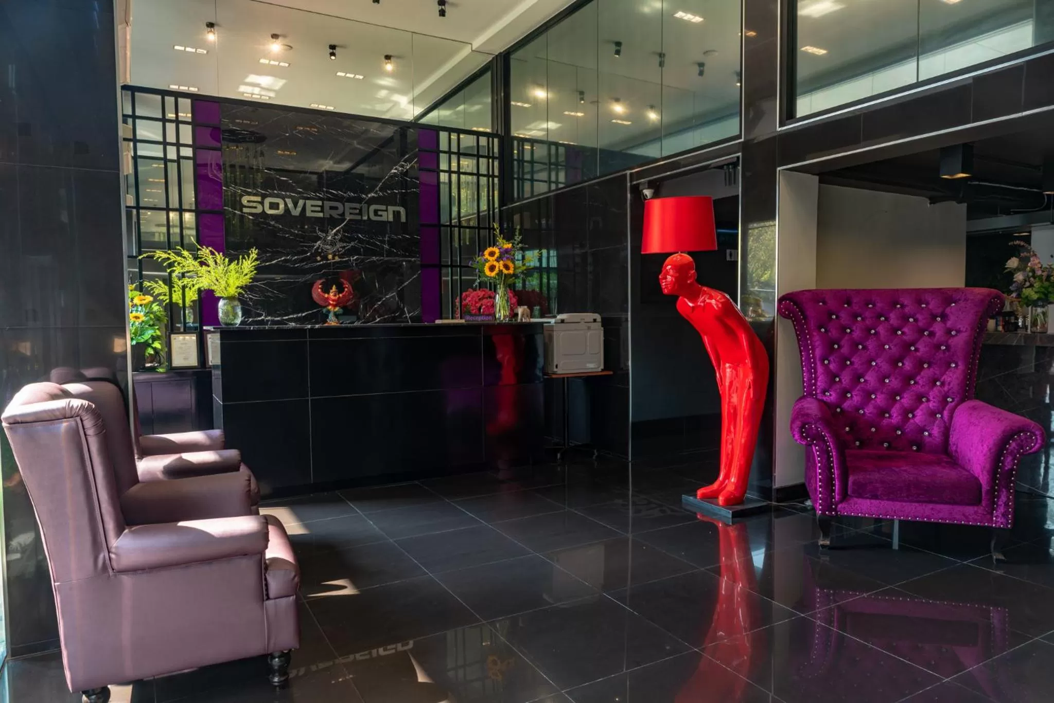 Lobby or reception in Sovereign Group Hotel at Pratunam