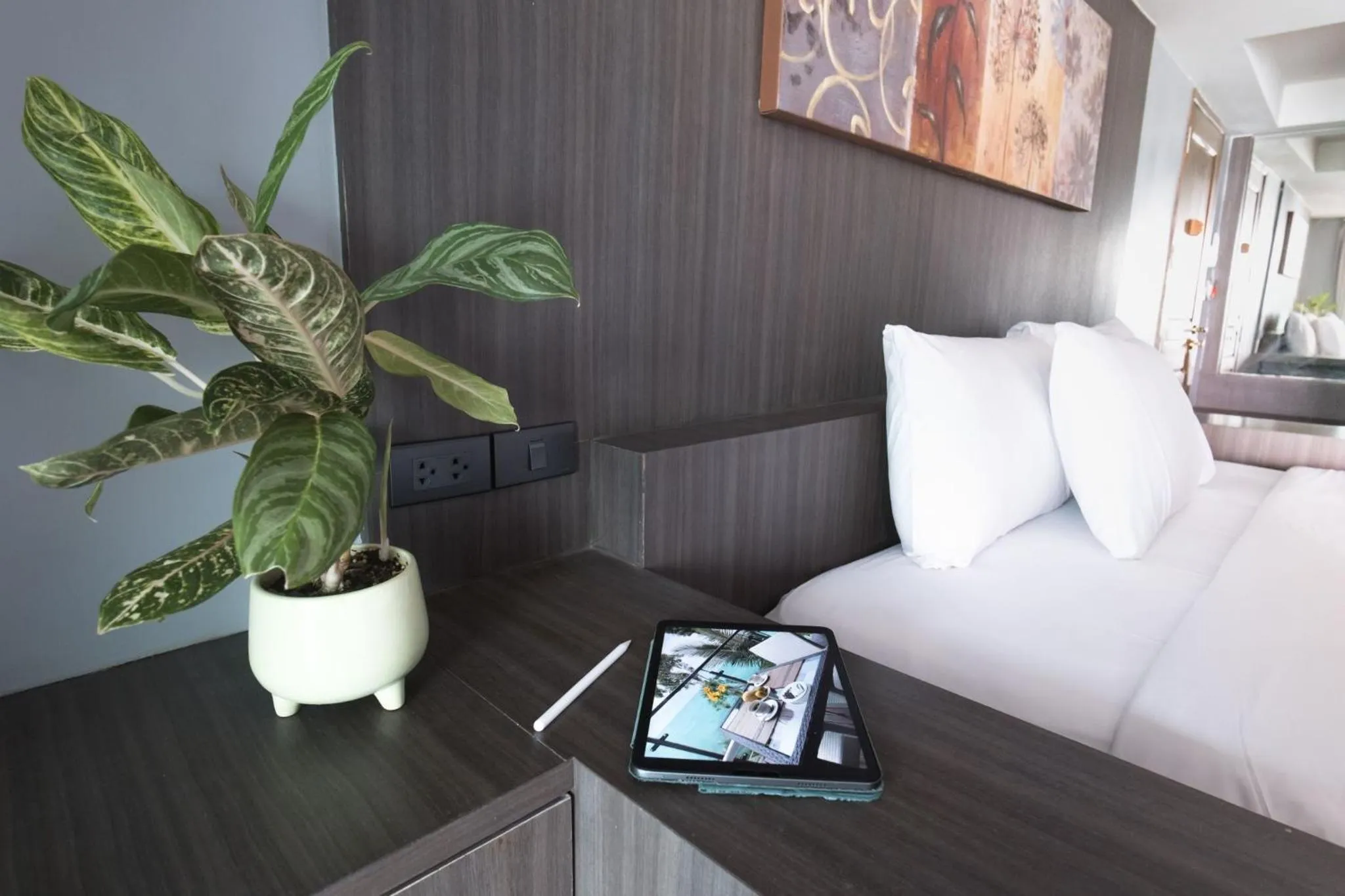 Bed in Cliff Lanta Suite-Koh Lanta Krabi