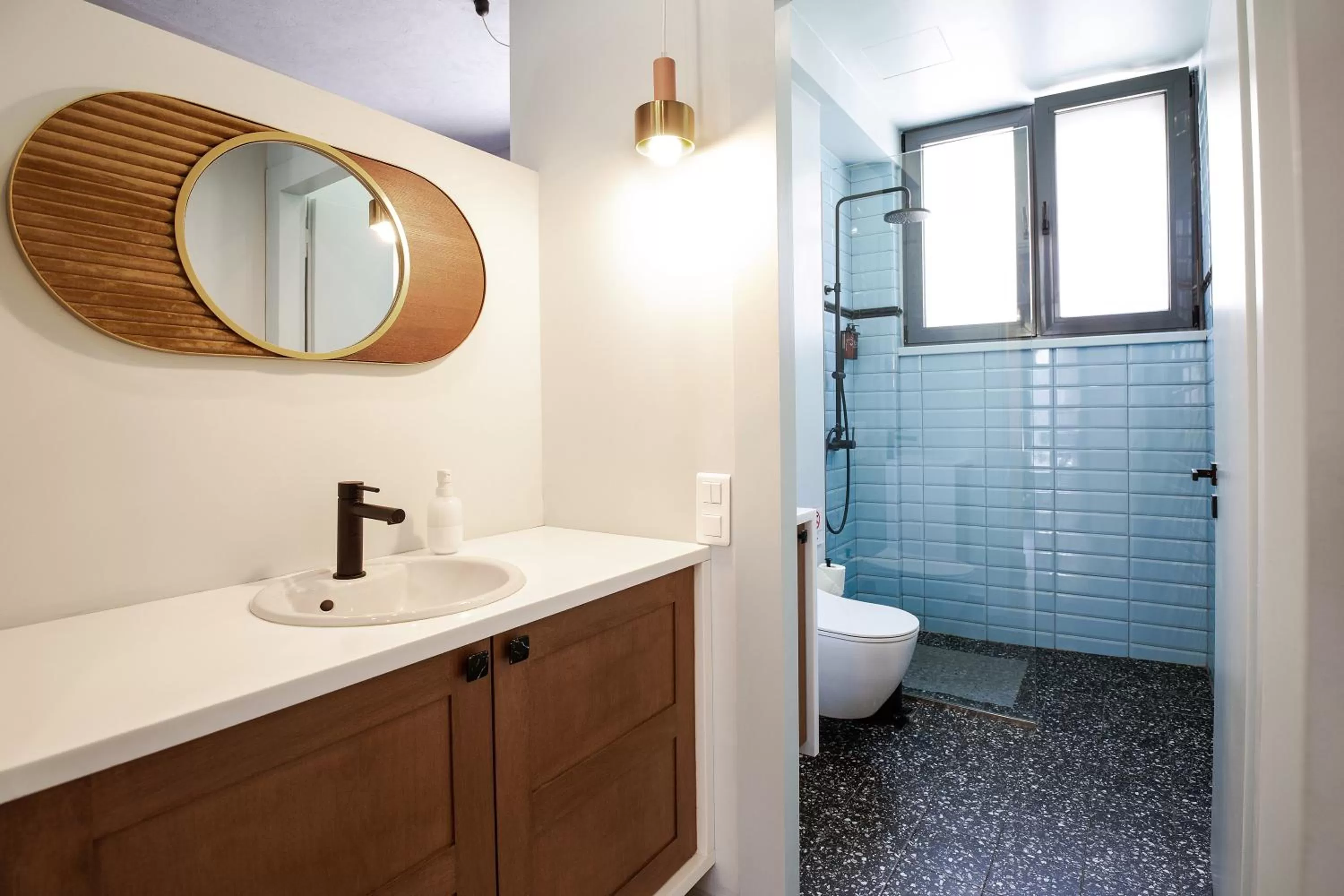 Bathroom in Downtown Athens Lofts - The Acropolis Observatory