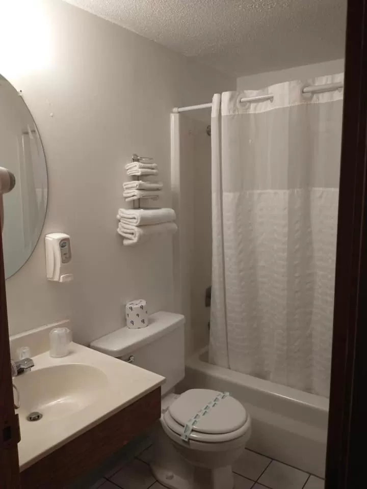 Bathroom in Sauk River Inn & Suites, a Travelodge by Wyndham