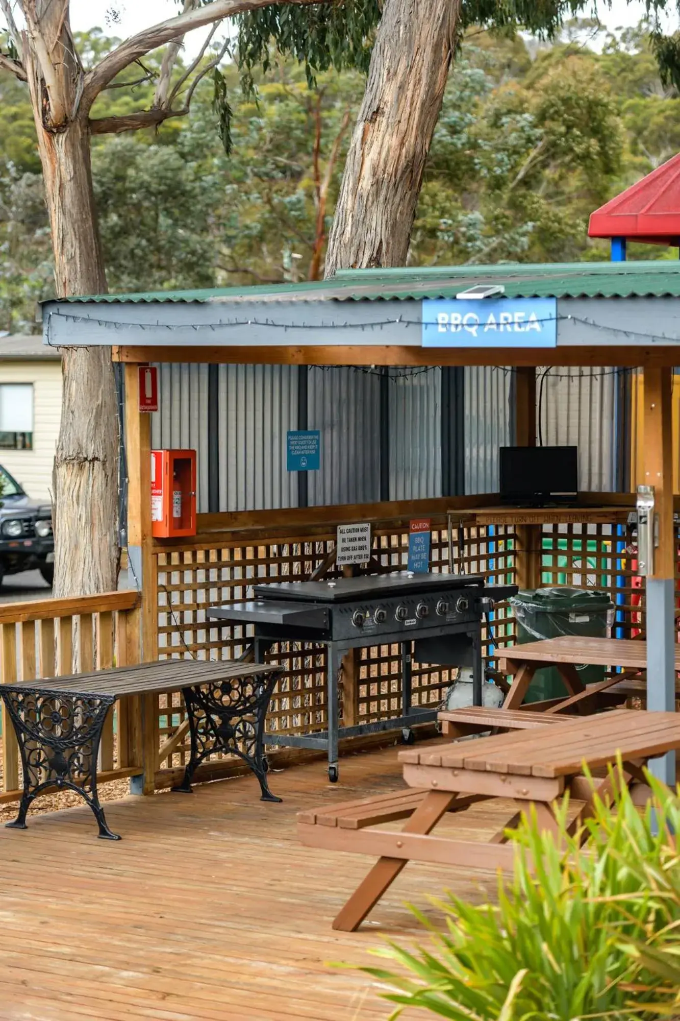 BBQ facilities in Discovery Parks - Hobart