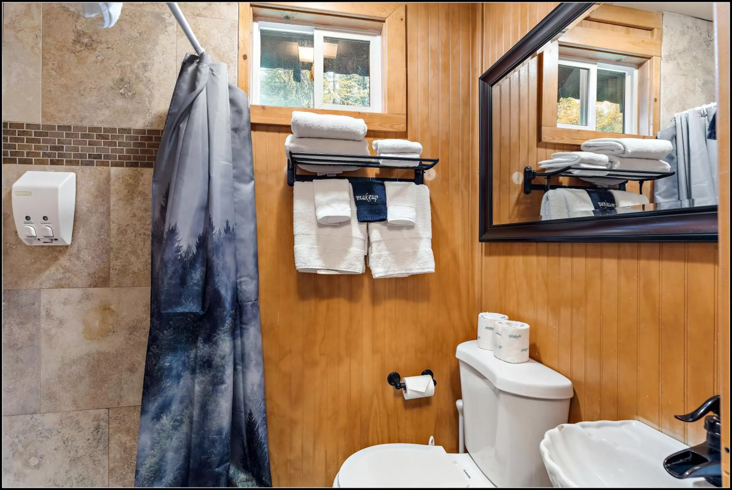 Shower, Bathroom in Brundage Bungalows