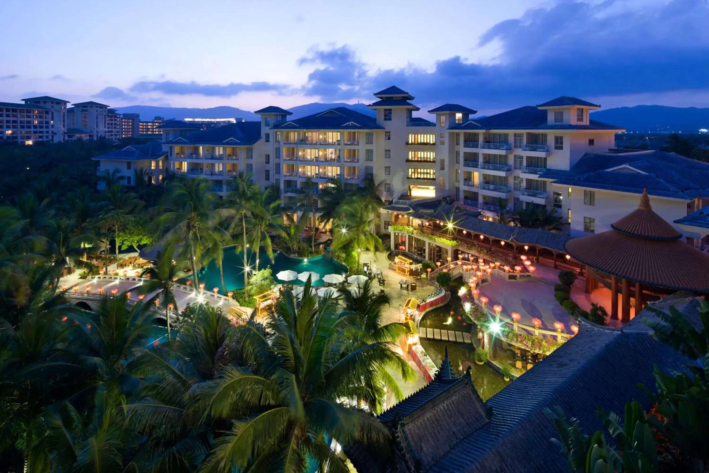 Night, Bird's-eye View in Huayu Resort & Spa Yalong Bay Sanya