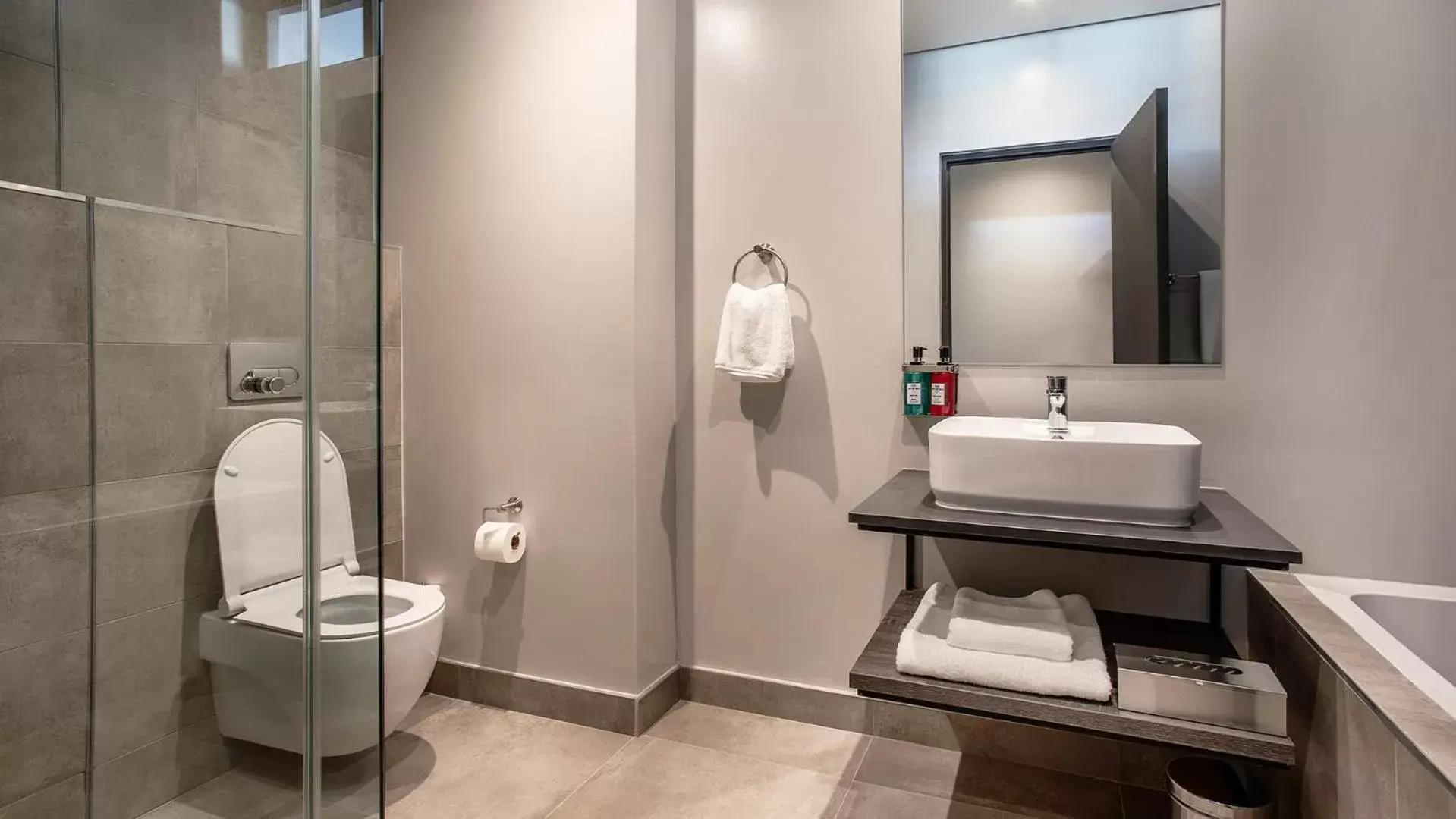 City view, Bathroom in The Catalyst Apartment Hotel by NEWMARK