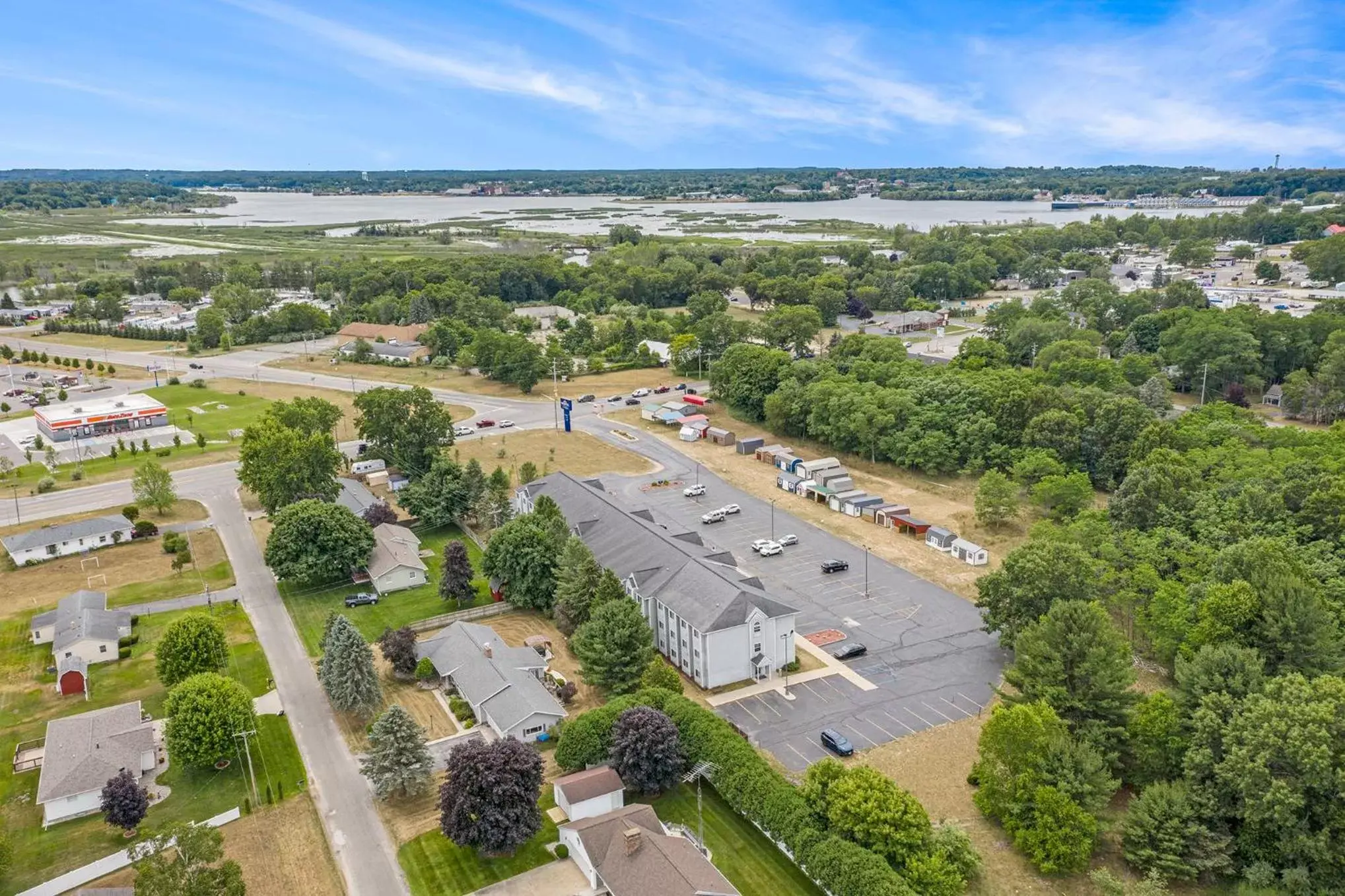 Property building, Bird's-eye View in Microtel Inn and Suites Manistee