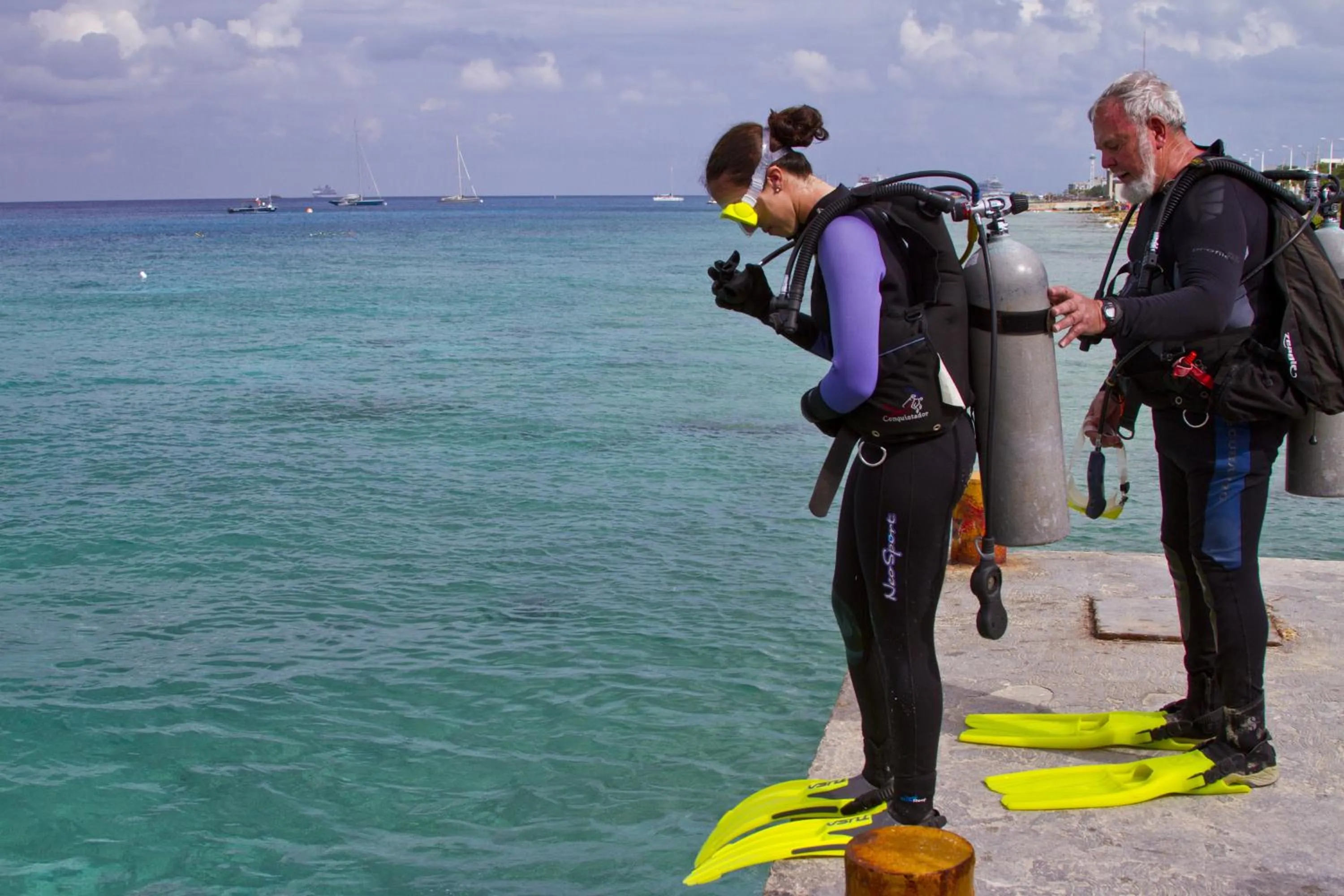 Diving in Casa del Mar Cozumel Hotel & Dive Resort with free access to an exclusive beach club