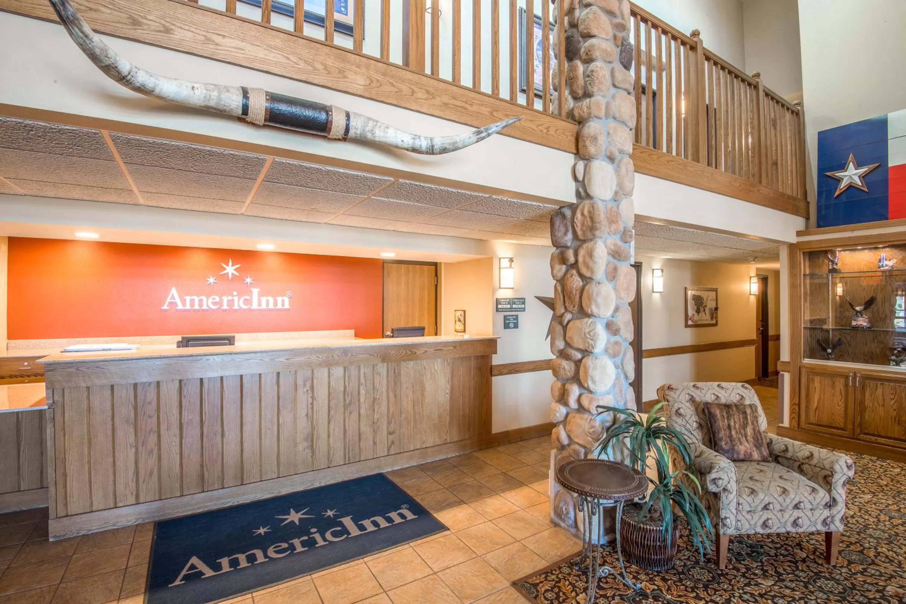 Lobby or reception in AmericInn by Wyndham Pampa Event Center