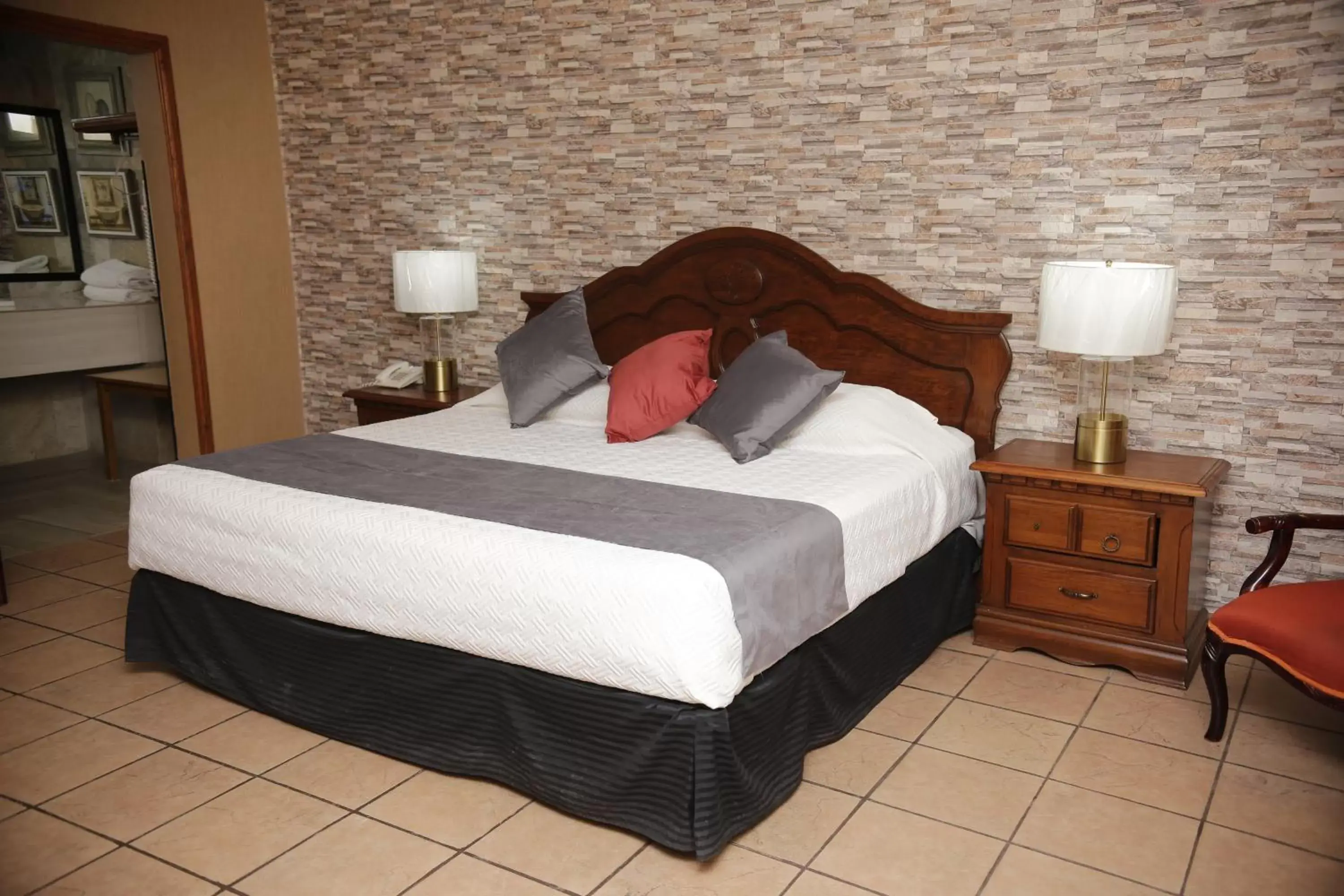 Bed in Hotel Posada Santa Fe