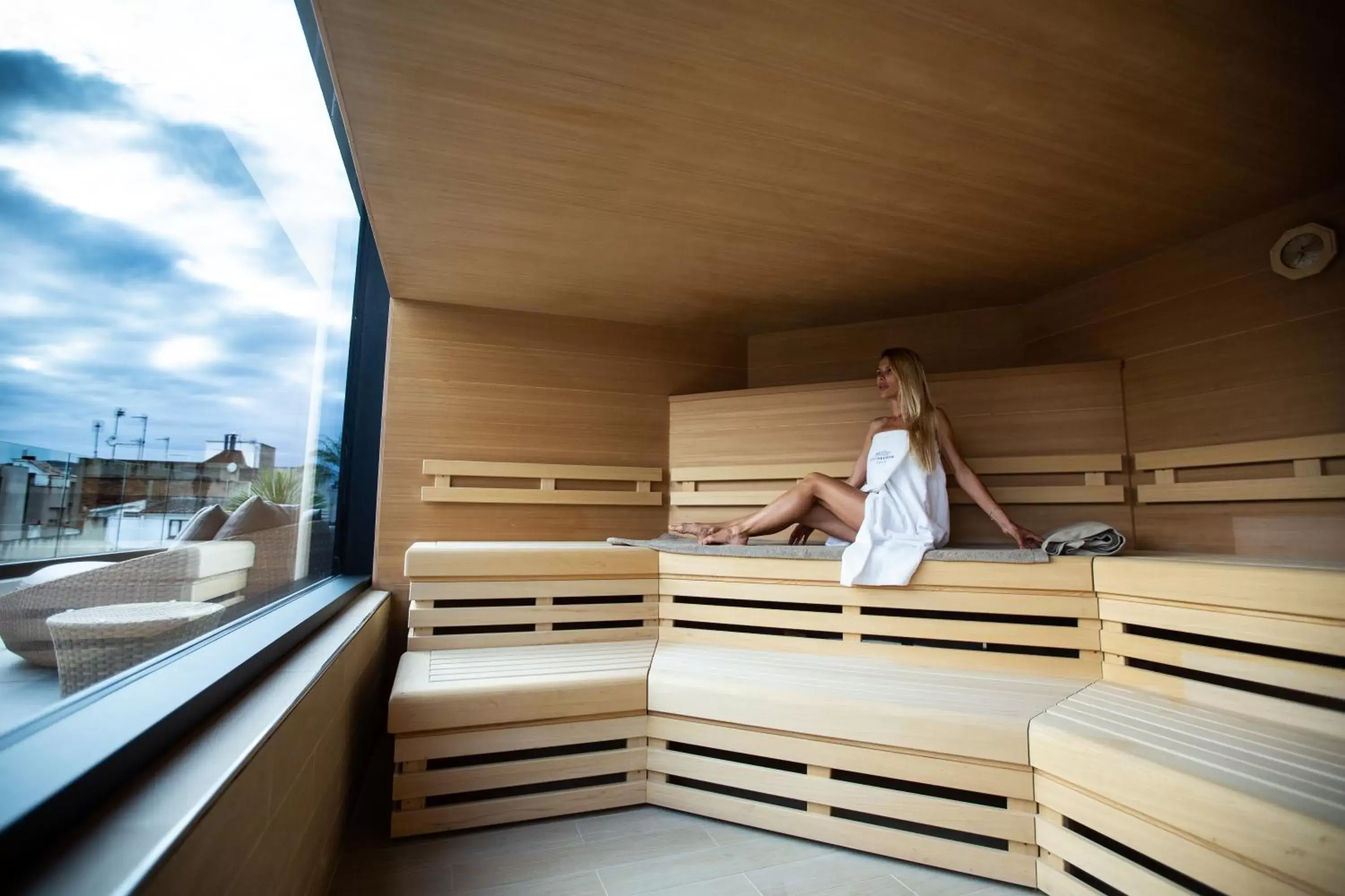 Sauna in Elke Spa Hotel