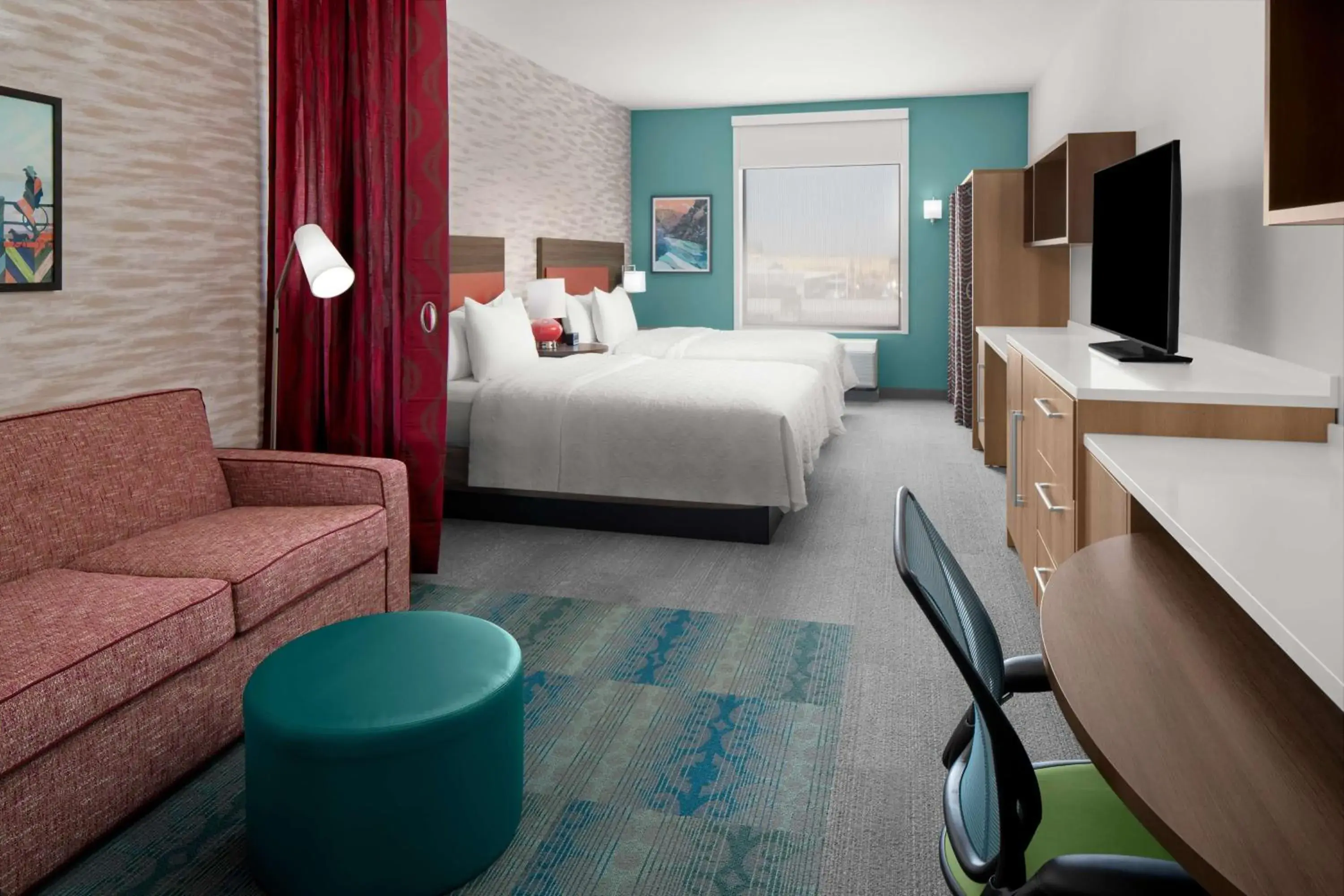 Living room, Bed in Home2 Suites By Hilton Hobbs Living room, Bed in Home2 Suites By Hilton Hobbs