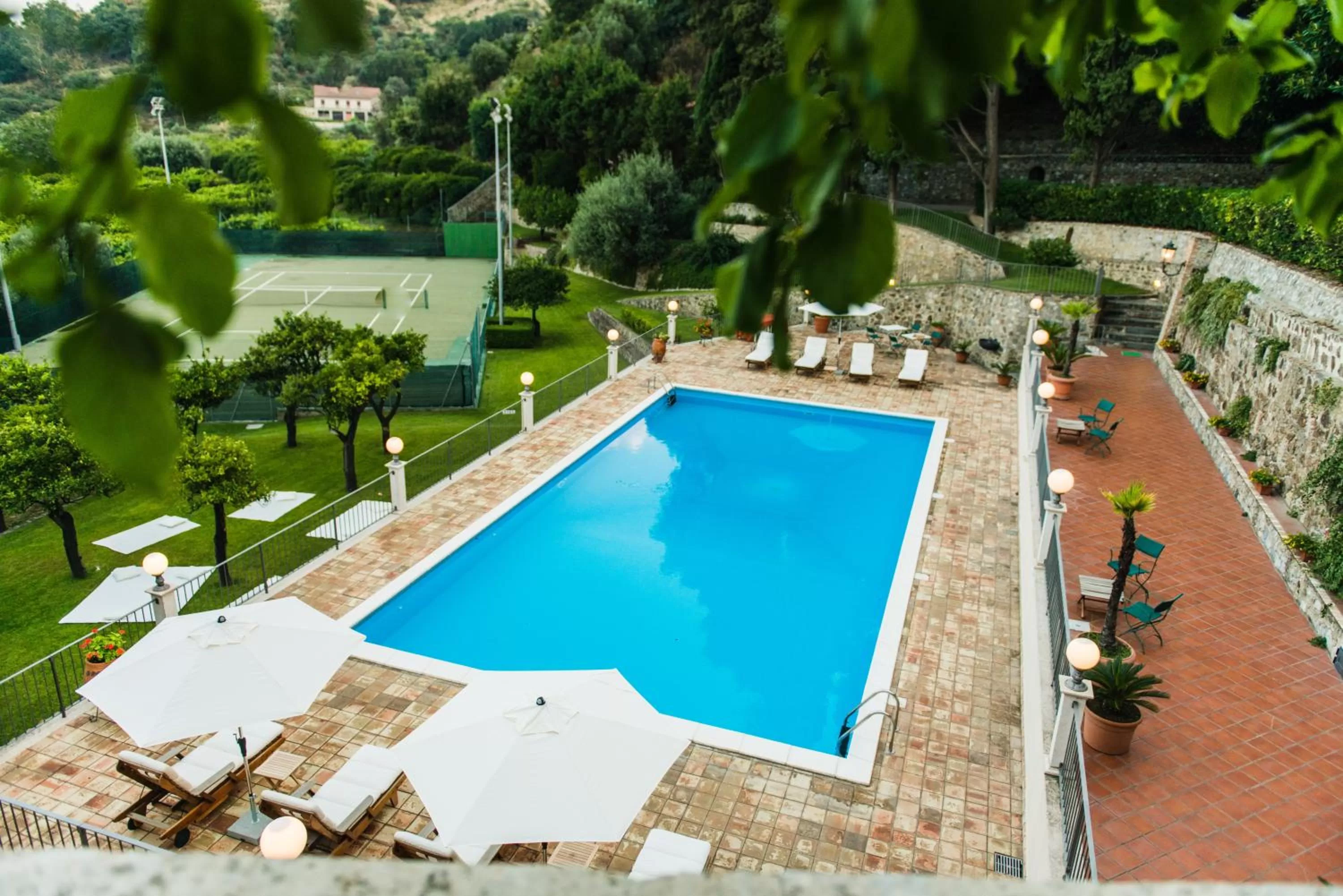 Pool view in Villa Pulejo