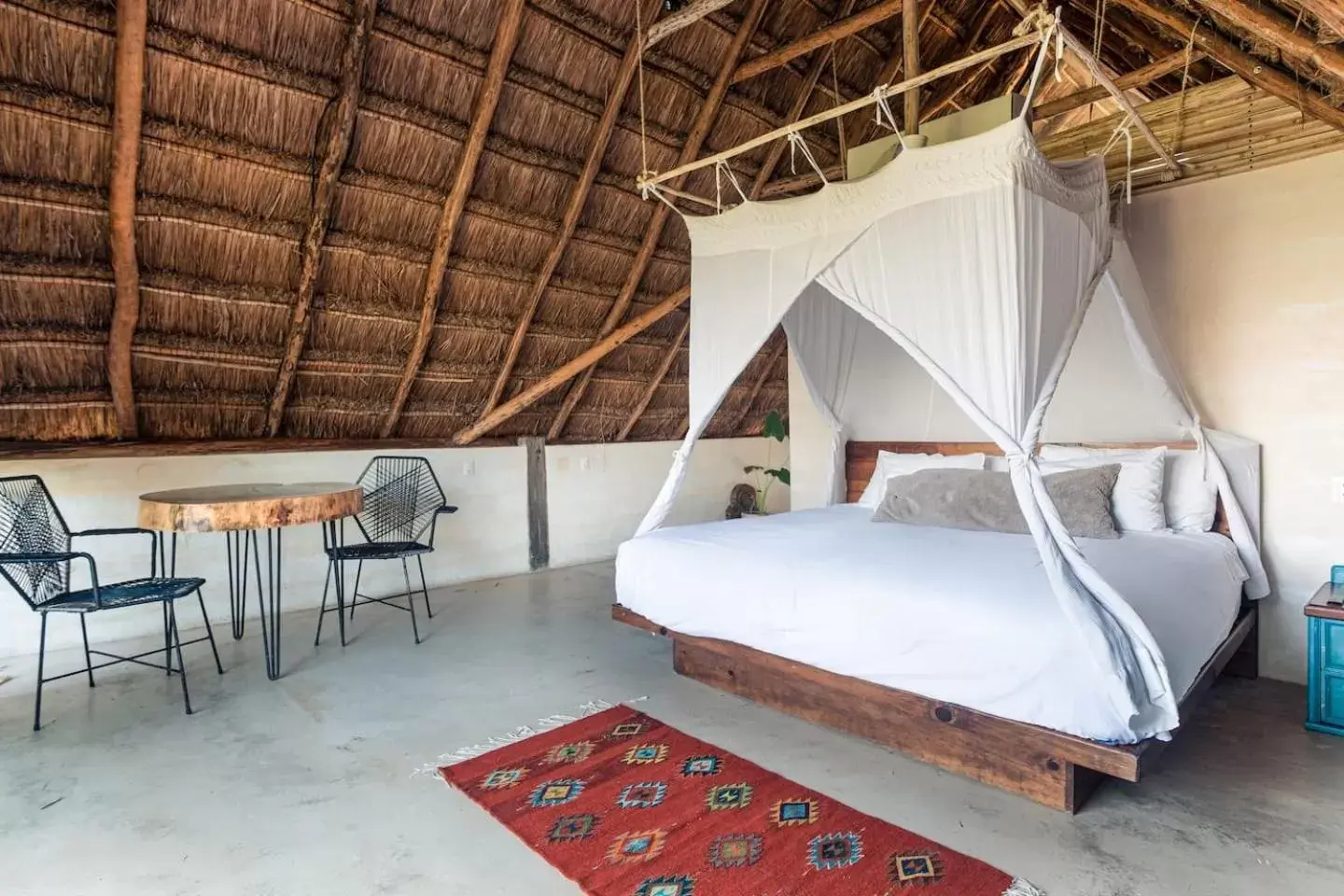 Bed in Hidden Treehouse Tulum Eco-Hotel