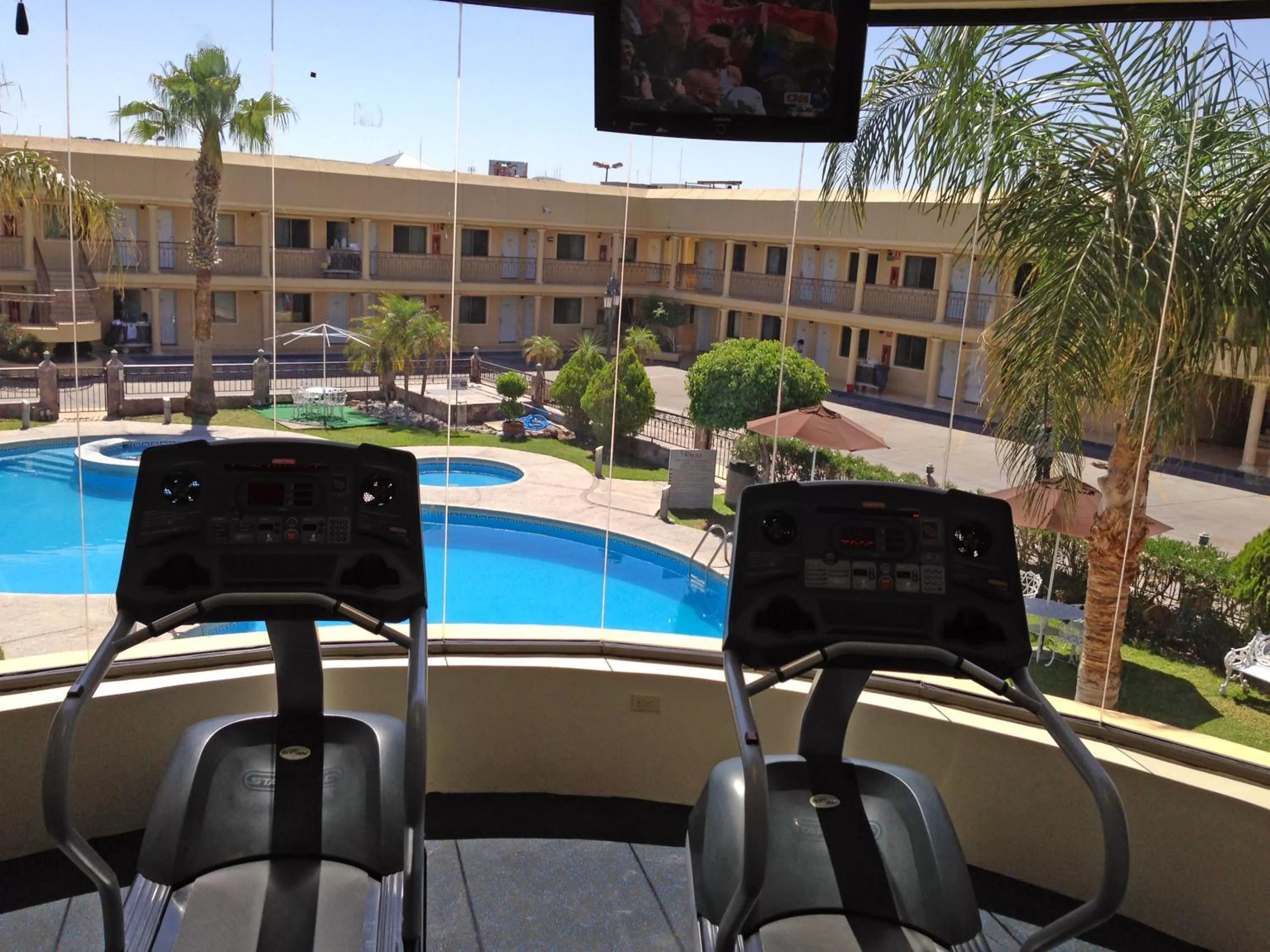 Pool view in Hotel San Angel