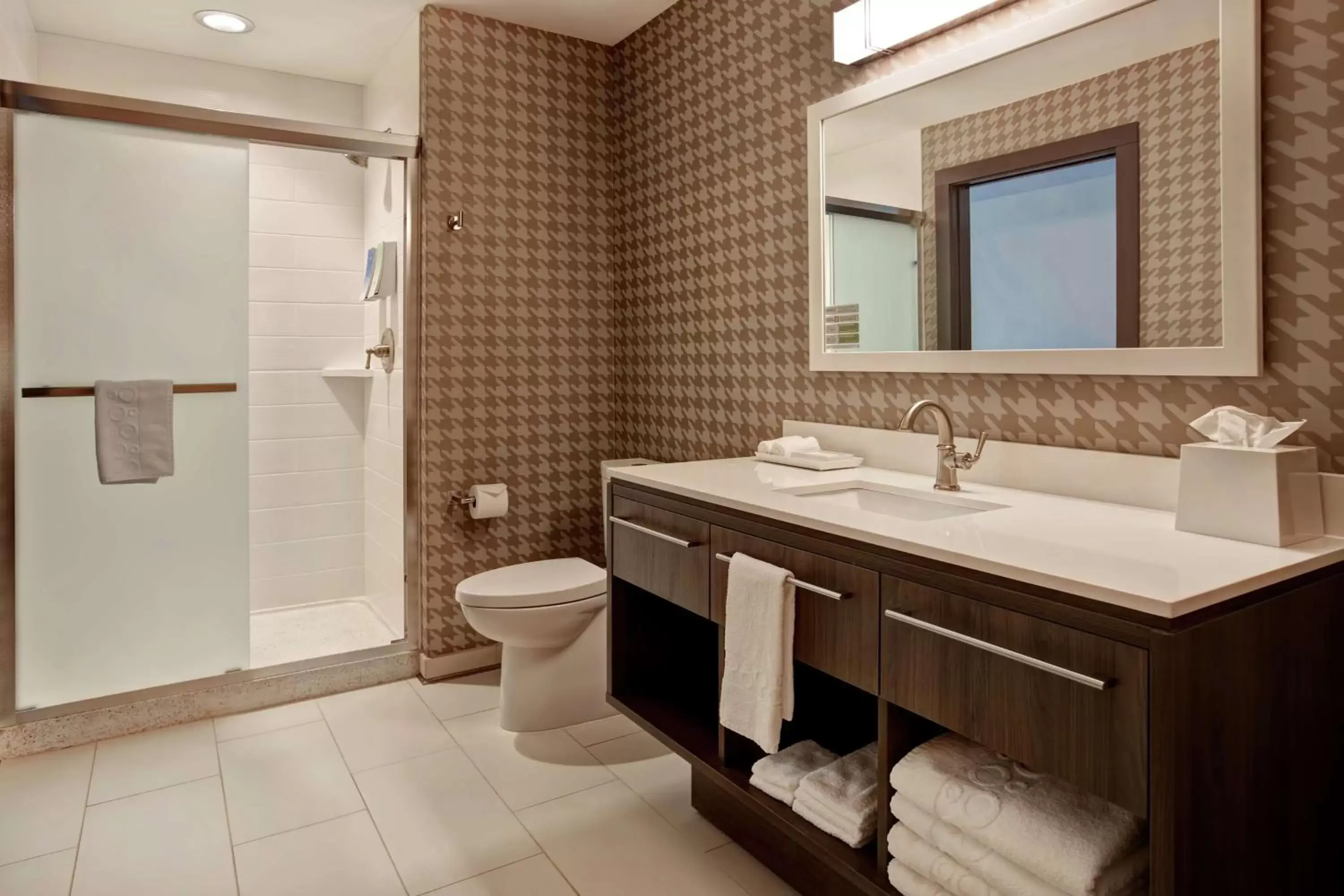 Bathroom in Home2 Suites By Hilton Charlotte Uptown