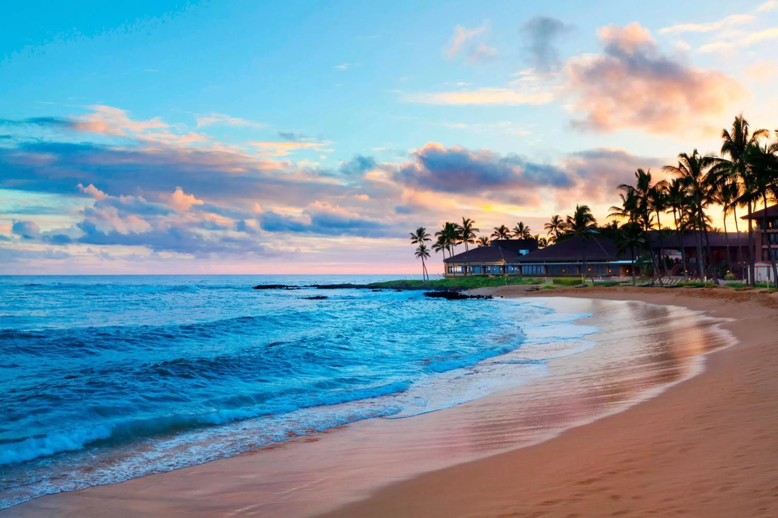 Property building, Beach in Sheraton Kauai Resort