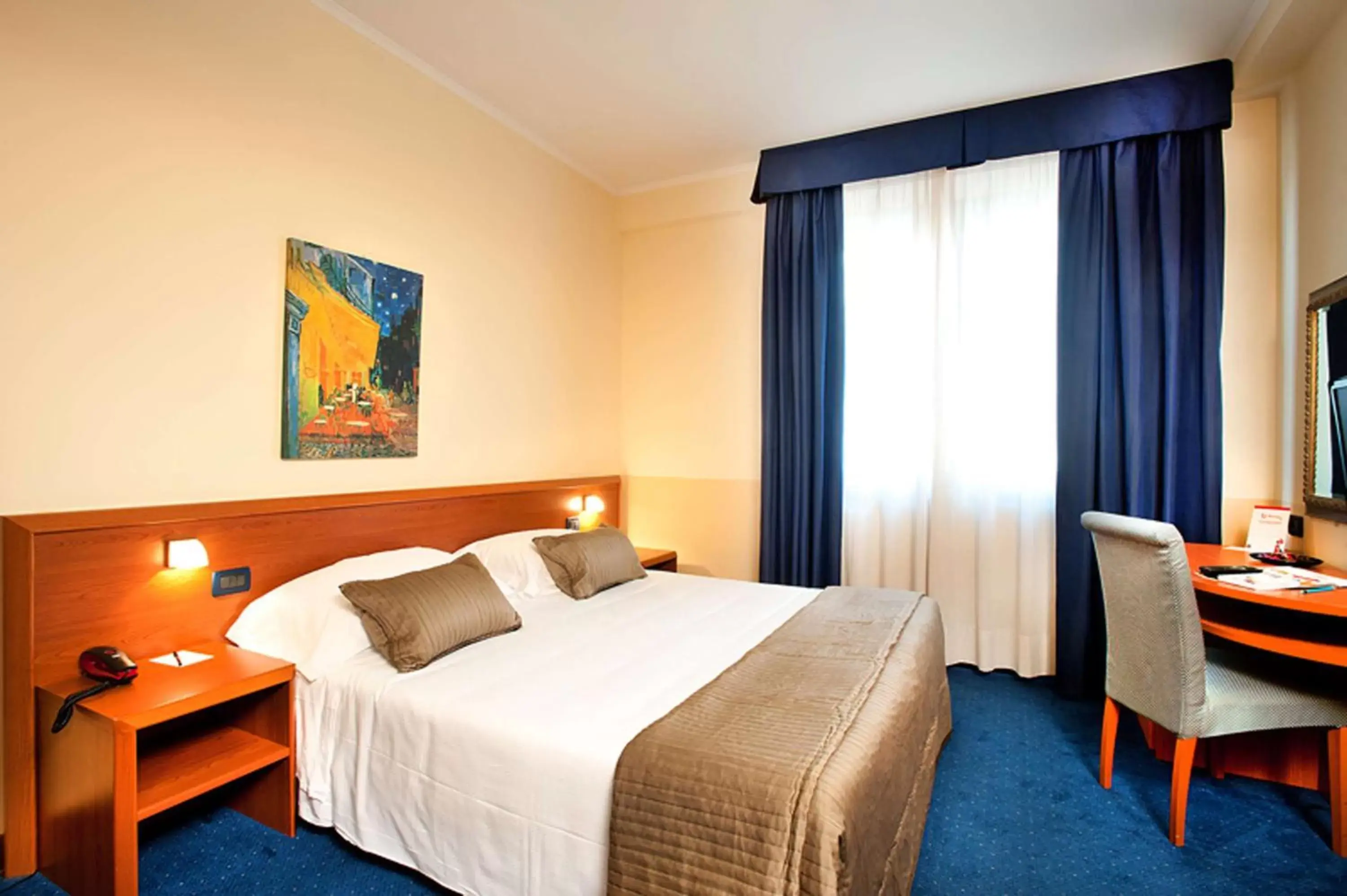 Bedroom, Bed in Best Western Blu Hotel Roma