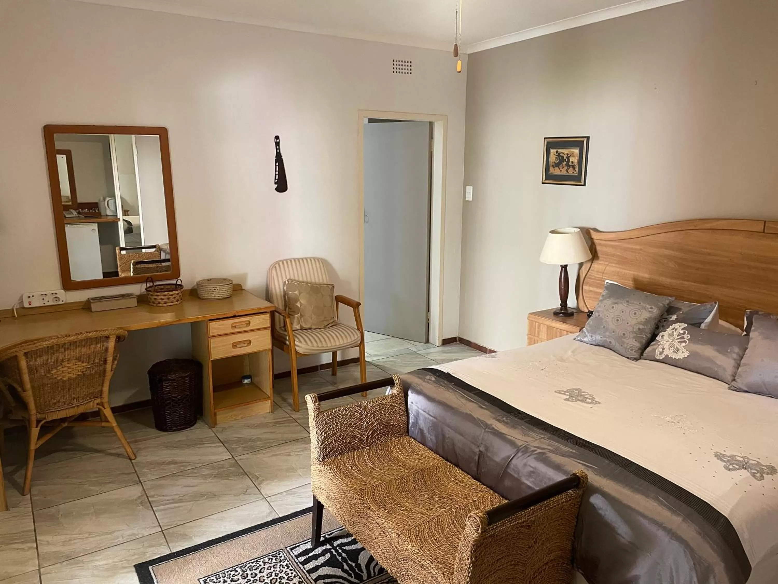 Bed in Rosscos Lodge