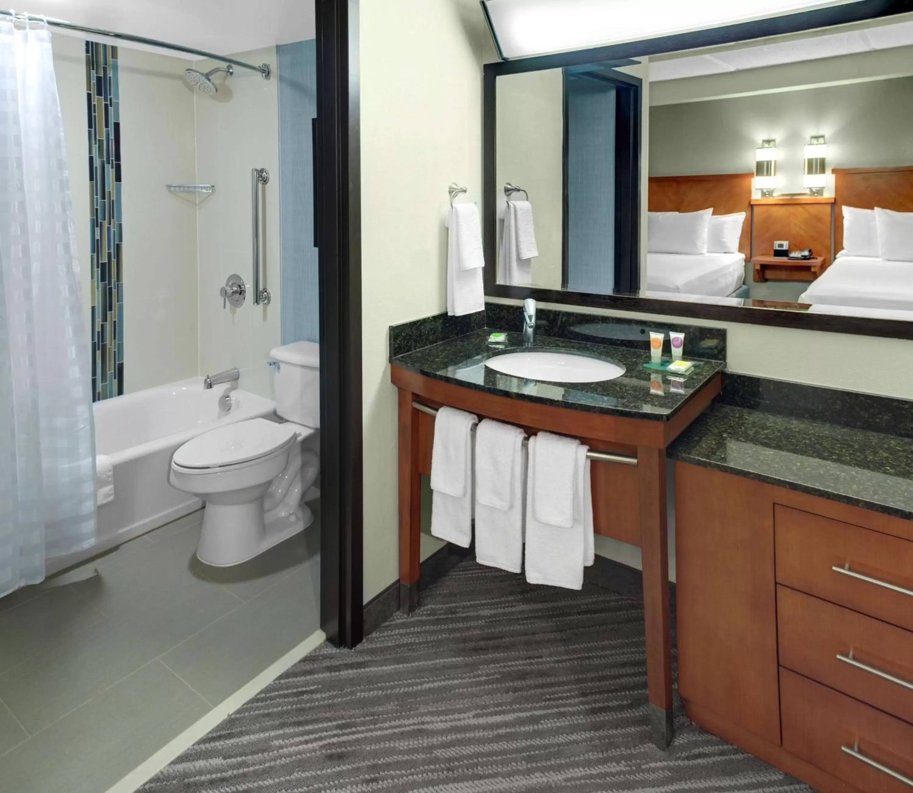 Shower in Candlewood Suites - Cincinnati Northeast - Mason, an IHG Hotel