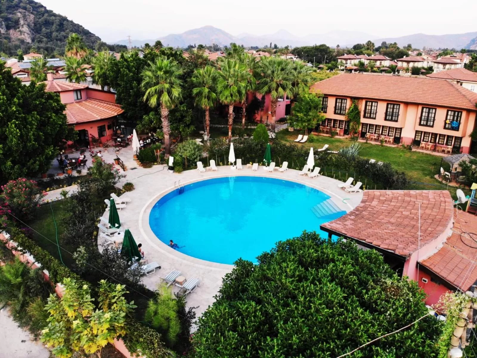 Pool view in Hotel Palme Dalyan