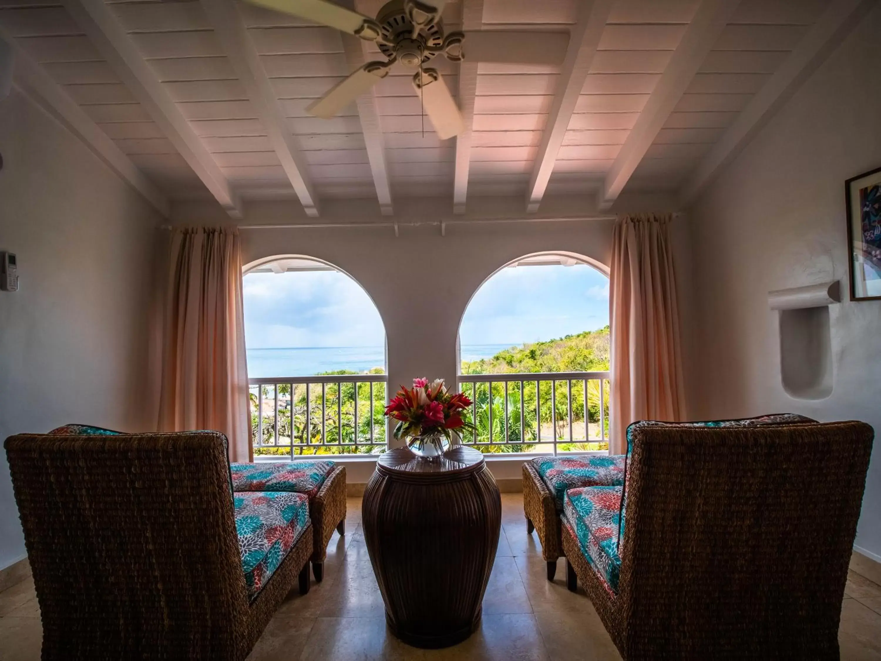 Seating area in Windjammer Landing Villa Beach Resort