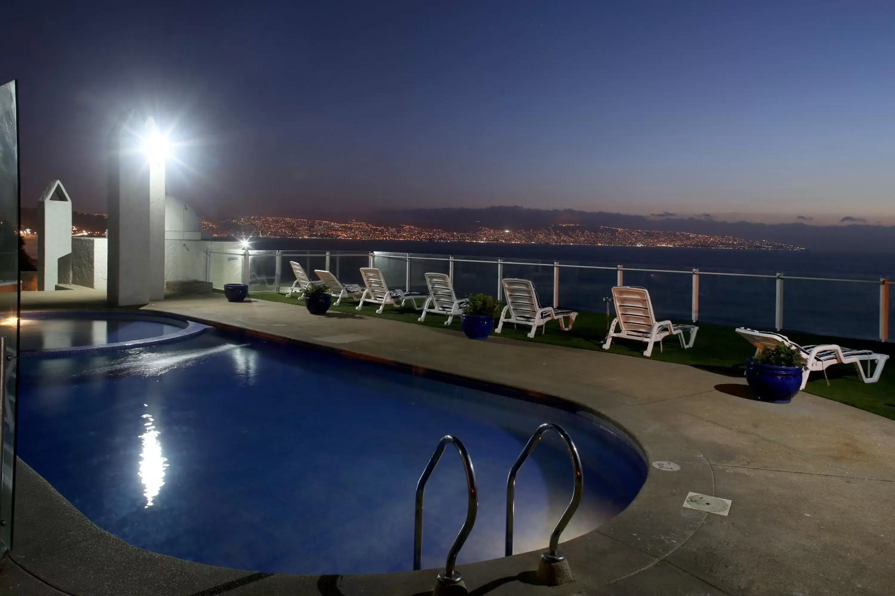 Night, Swimming Pool in MR Mar Suites (ex Neruda Mar Suites)