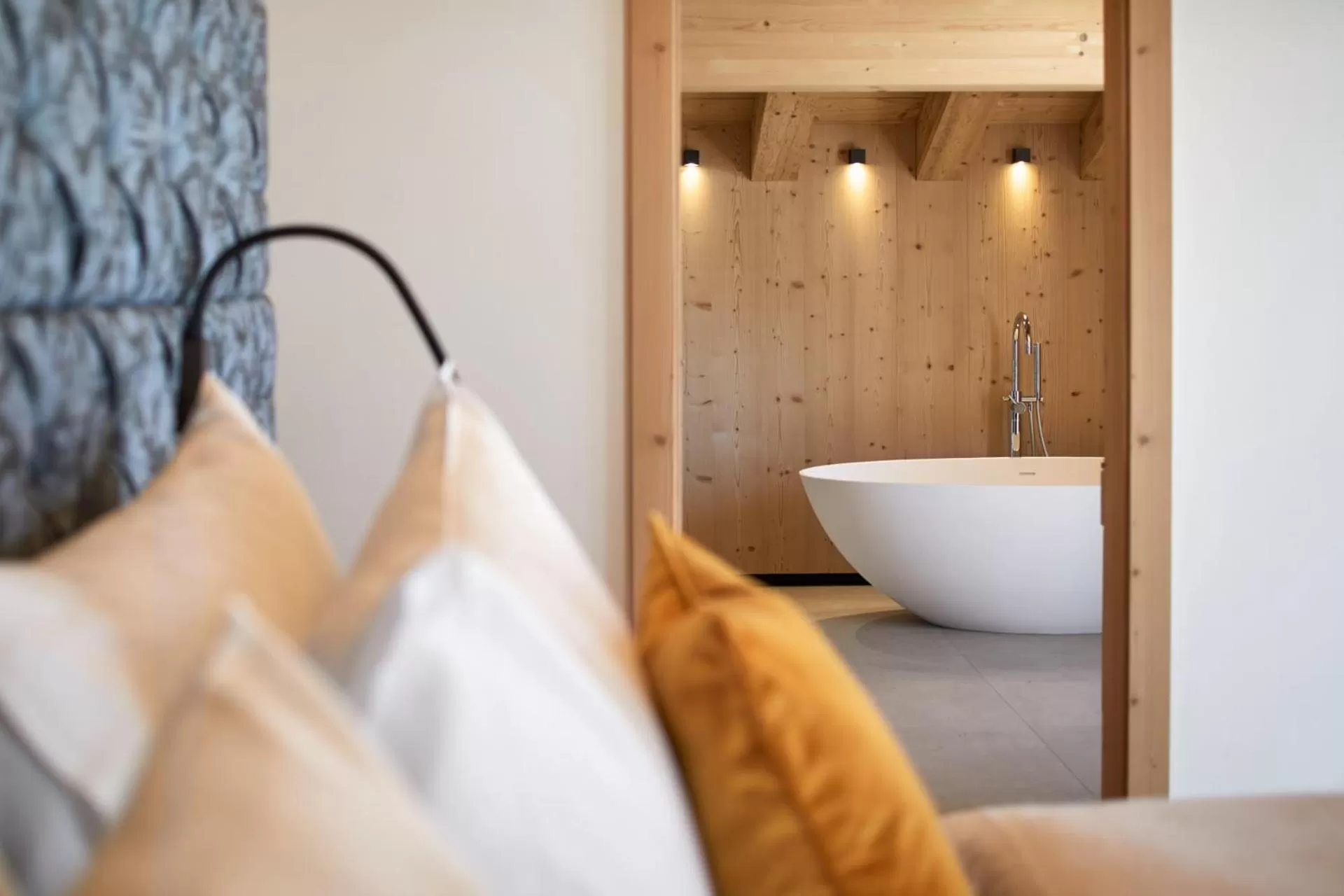 Bed in Hotel Marmolada