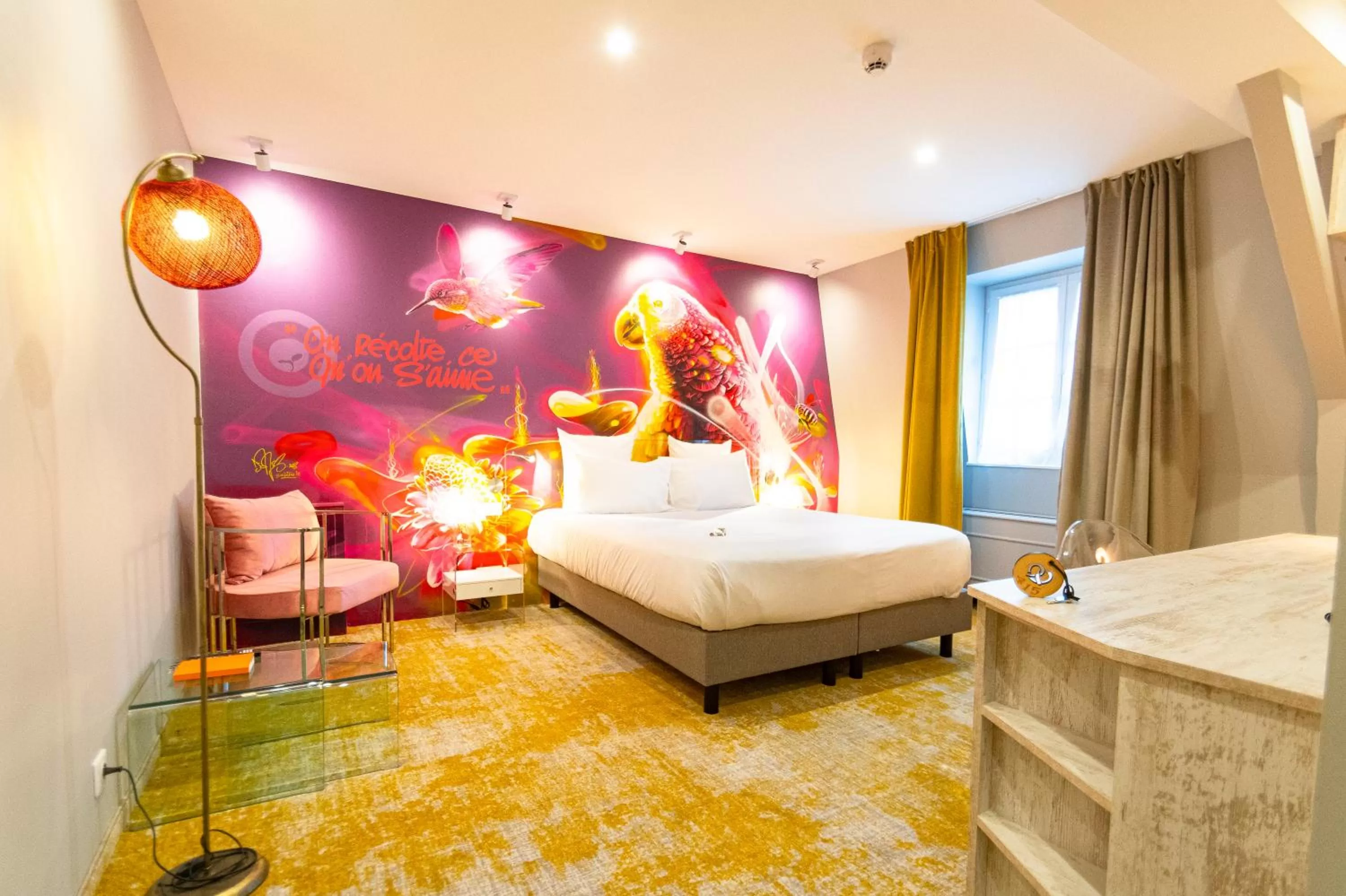 Bed in Hotel Beaucour