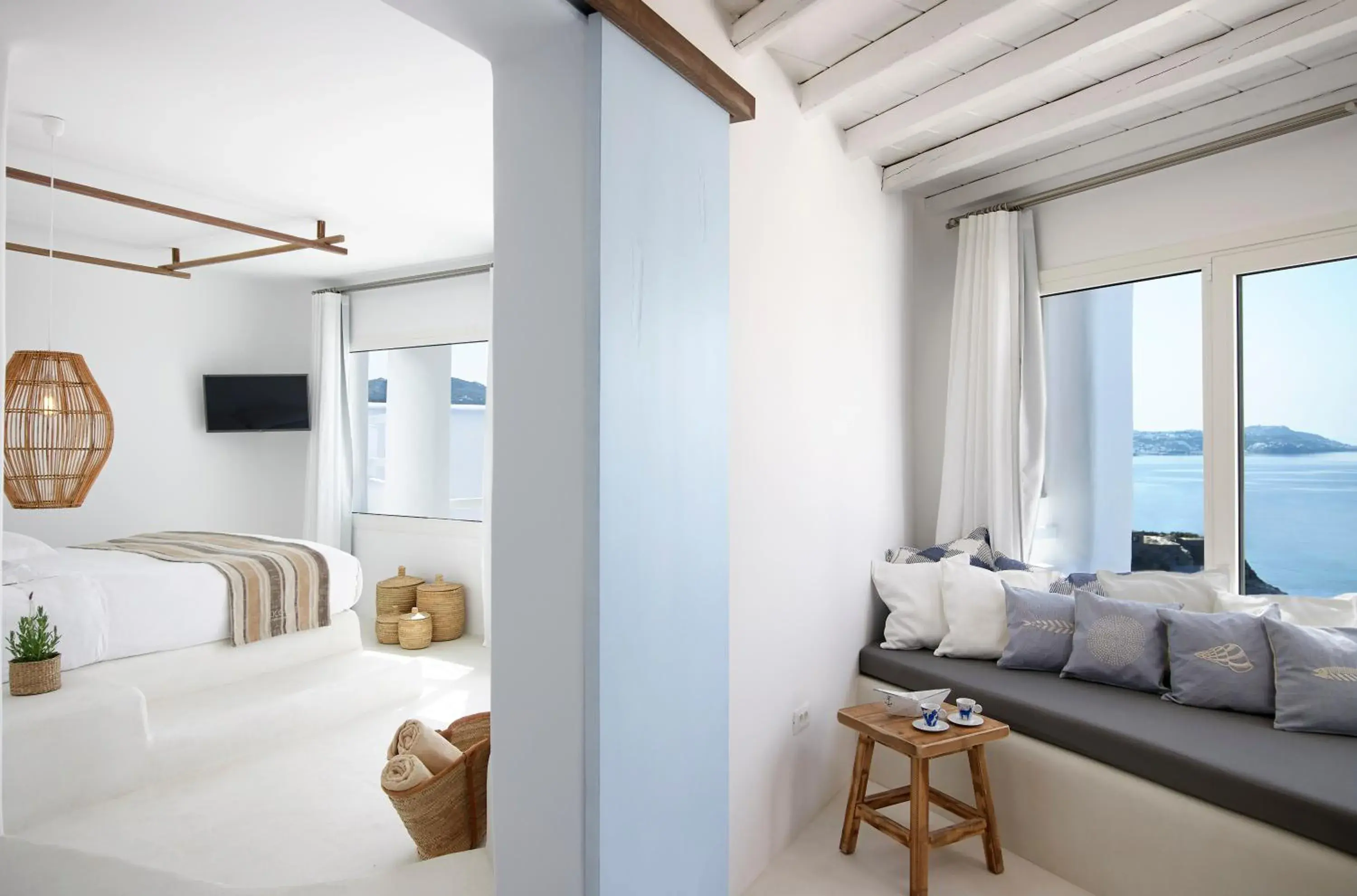 Living room, Seating Area in Rocabella Mykonos Hotel