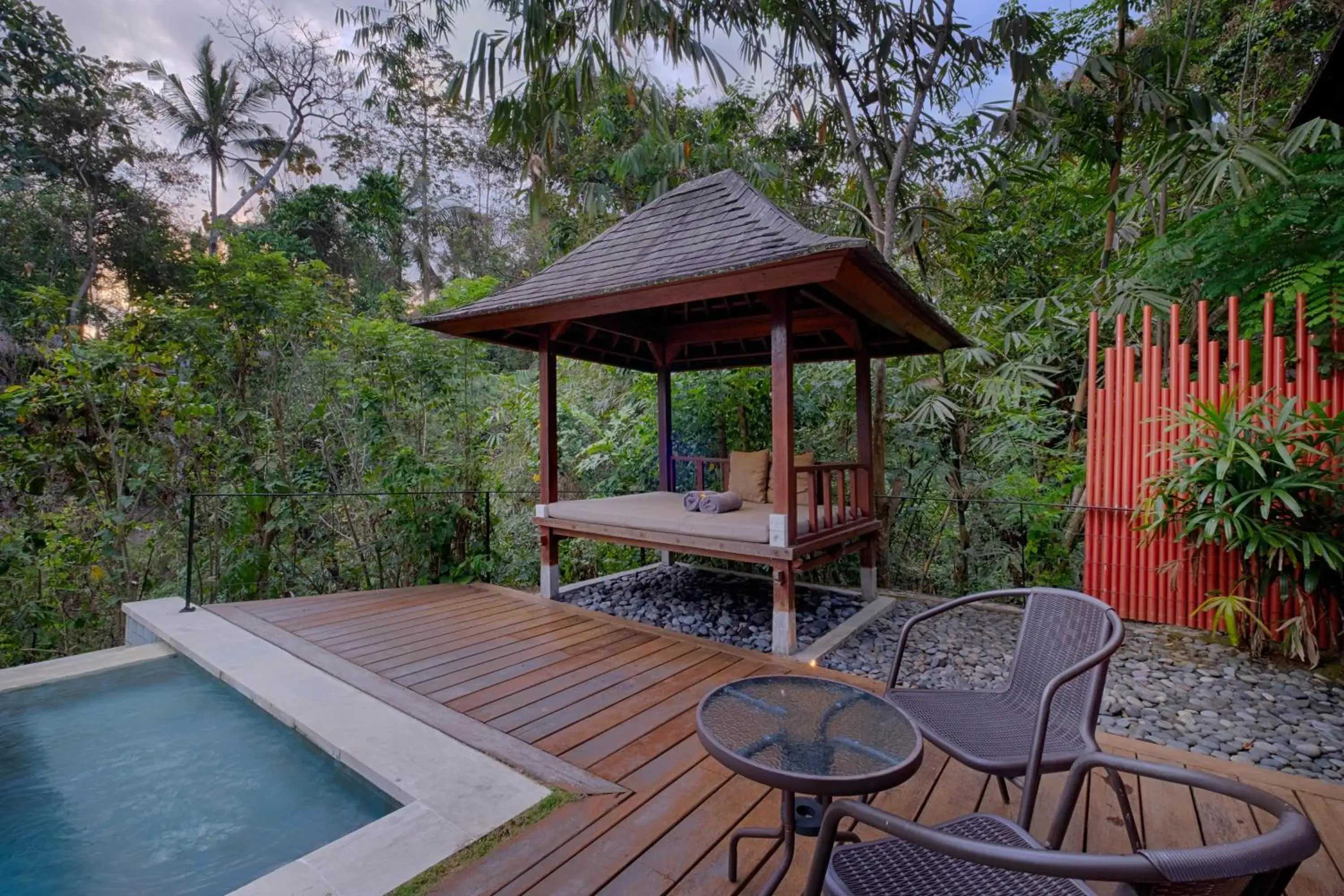 Patio, Swimming Pool in Samkhya Villa Ubud