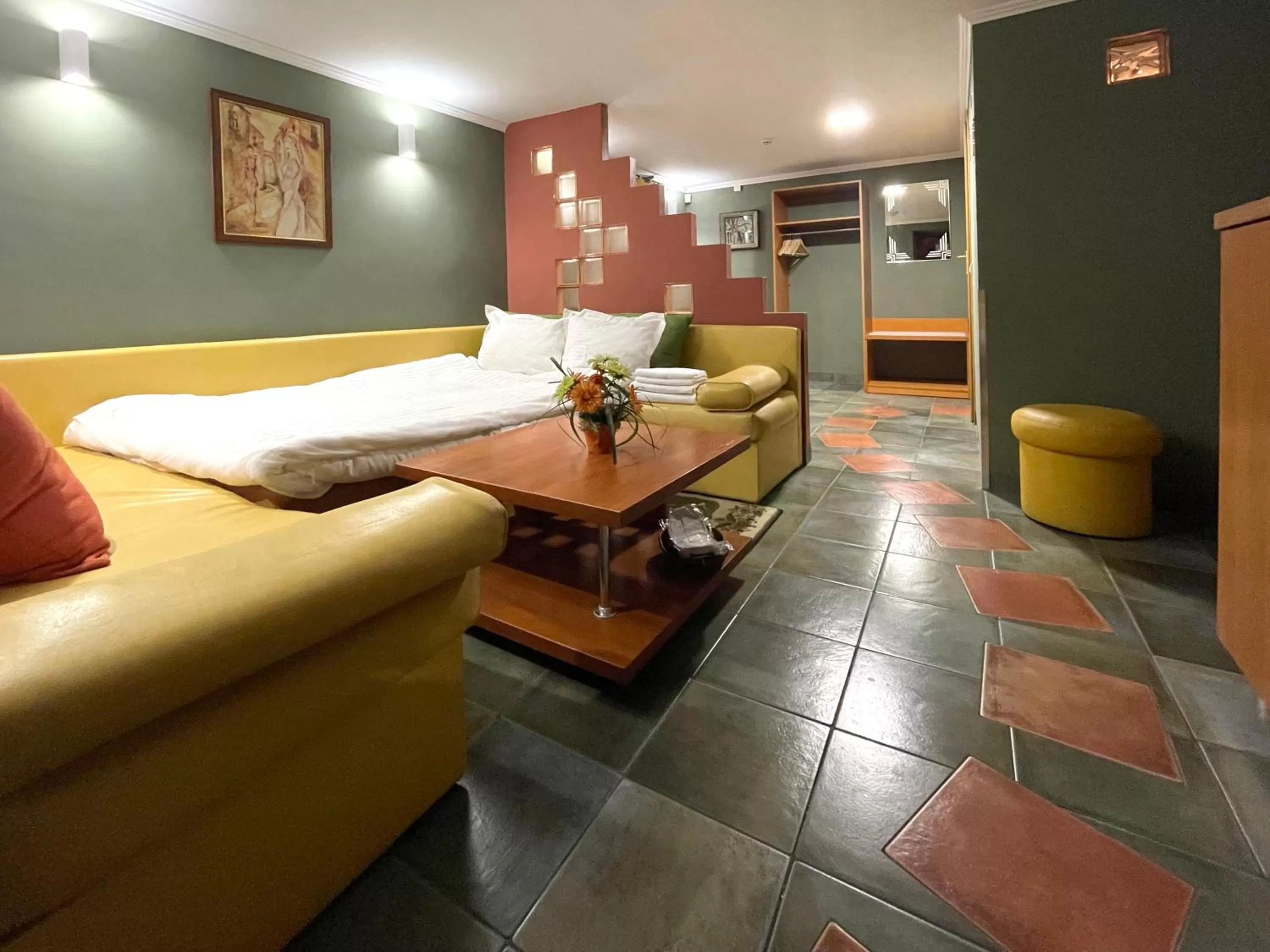 View (from property/room), Bed in Economy room in Hotel Eney