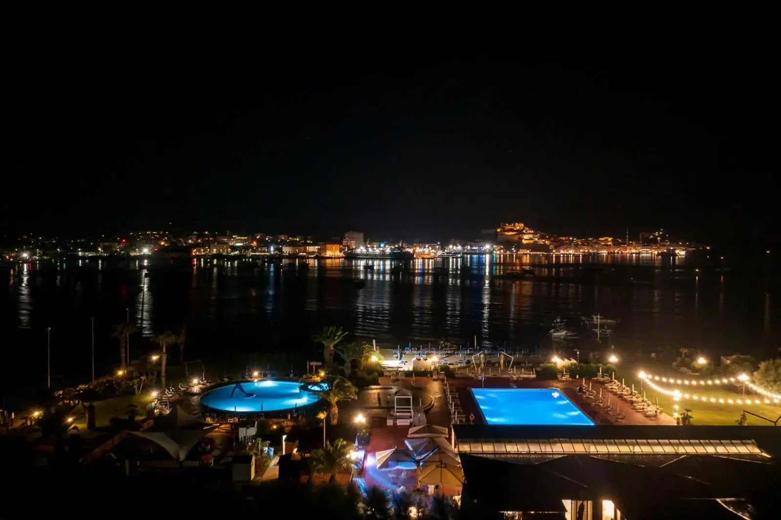 Night, Pool View in Hotel Airone isola d'Elba