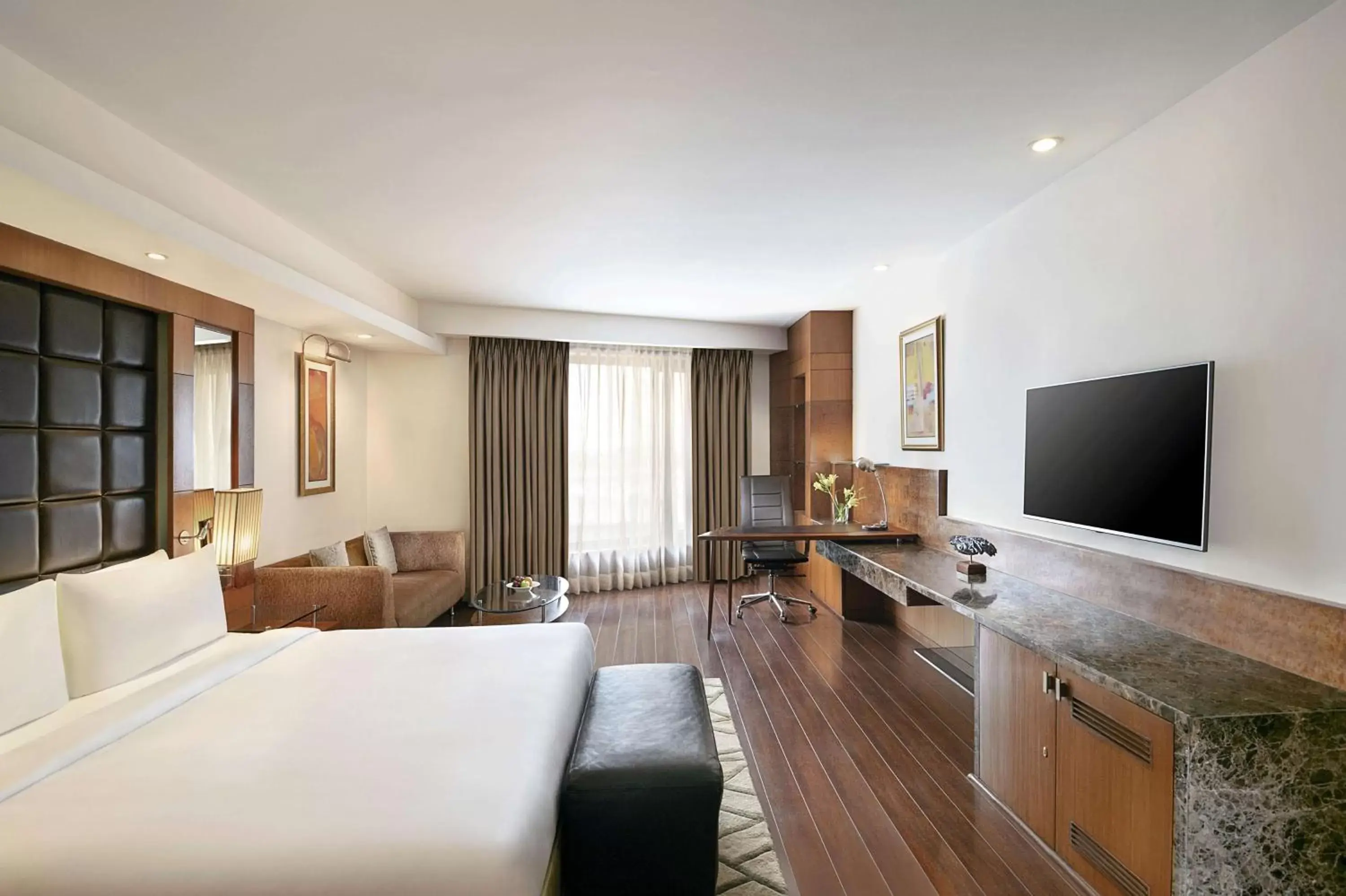 Bedroom, TV/Entertainment Center in Radisson Blu Plaza Delhi Airport