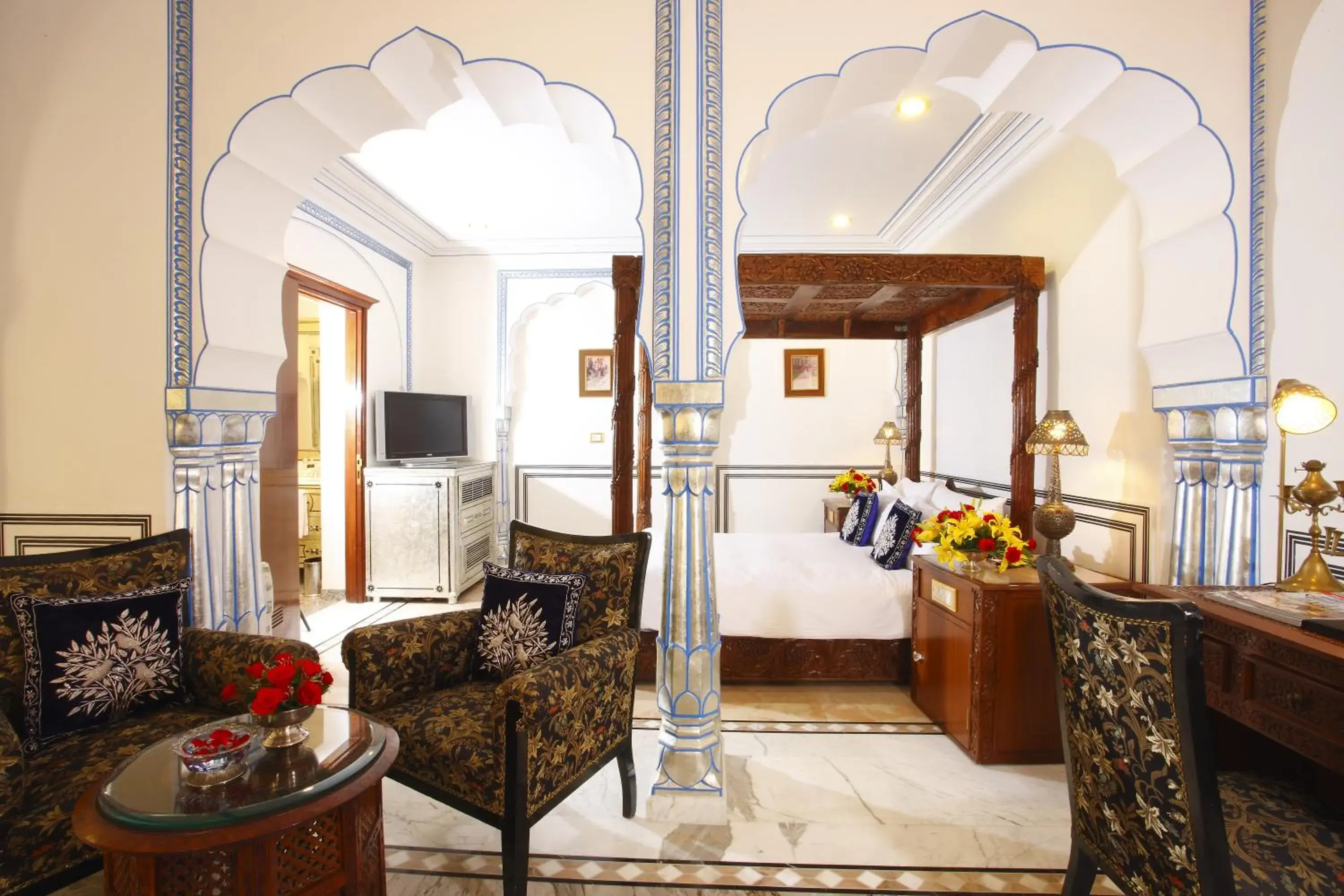 Bedroom, Seating Area in The Raj Palace (Small Luxury Hotels of the World)