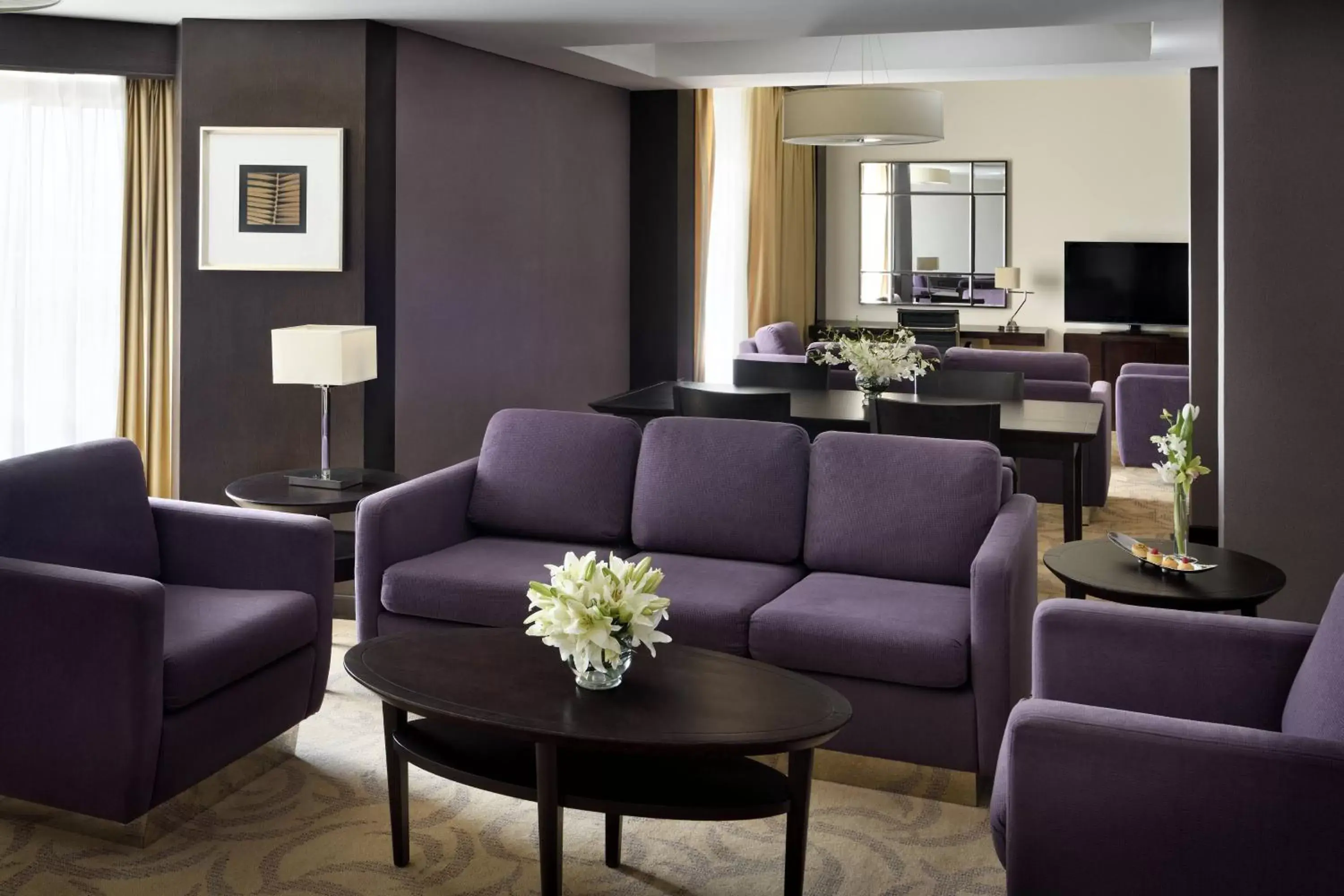 Living room, Seating Area in Courtyard Riyadh by Marriott Diplomatic Quarter