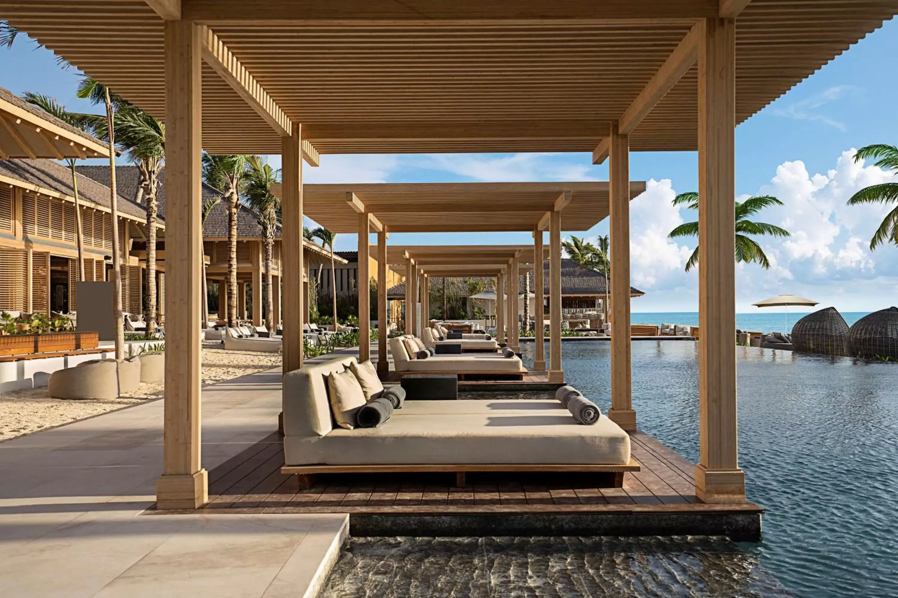 Pool view in Banyan Tree Mayakoba