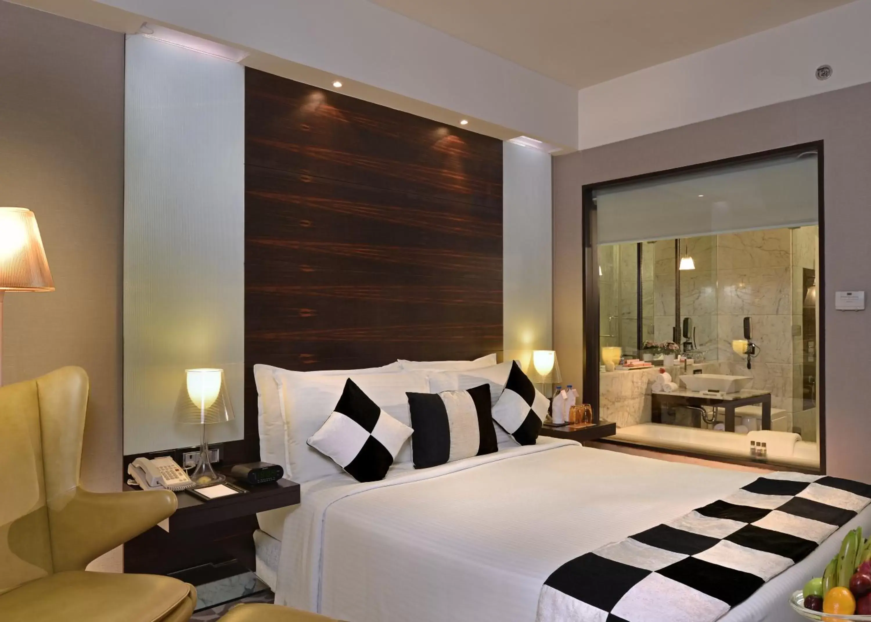 Bed in The Golkonda Hotel