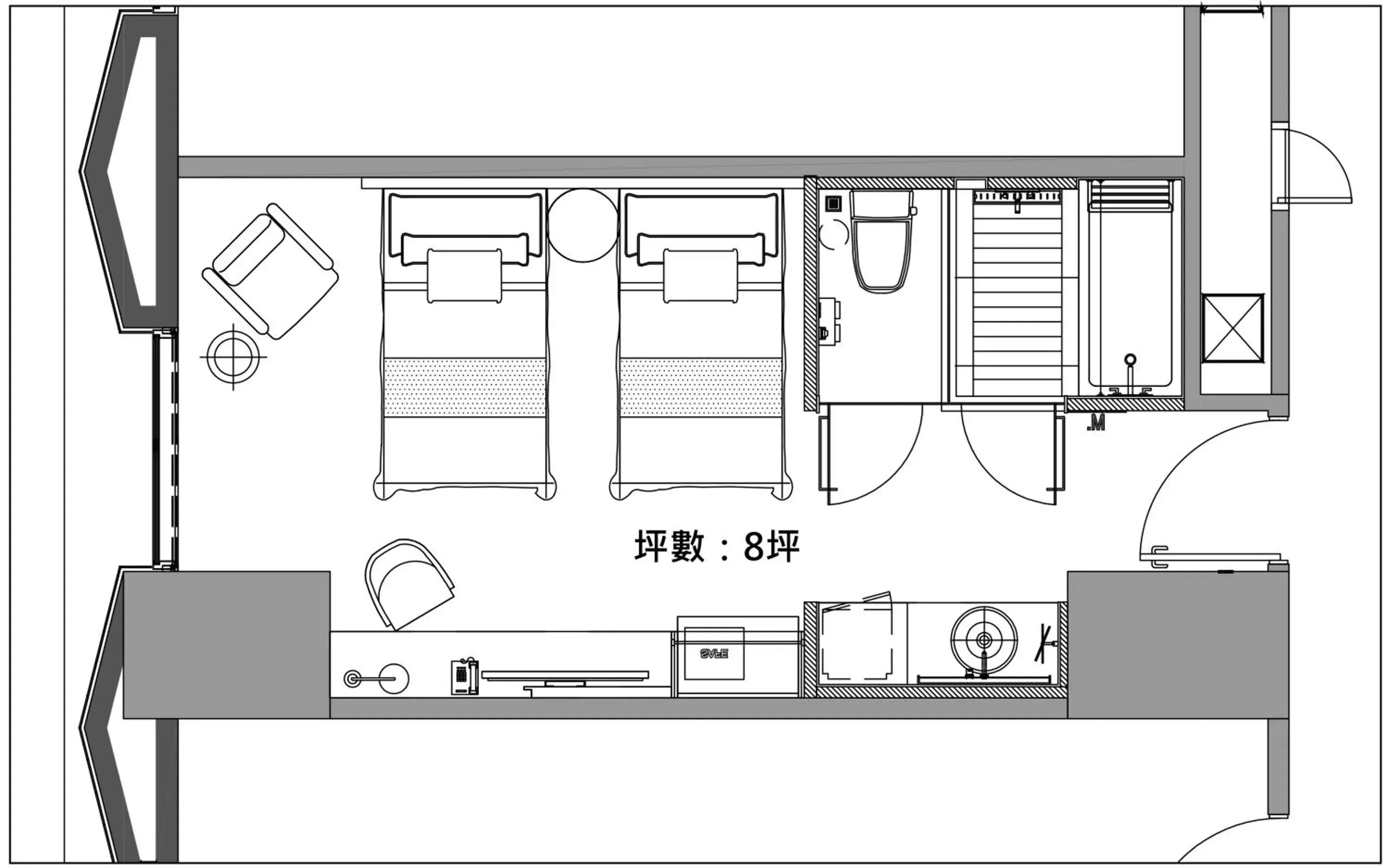 Floor Plan in HOTEL CHAM CHAM - Taipei (Quarantine Hotel)