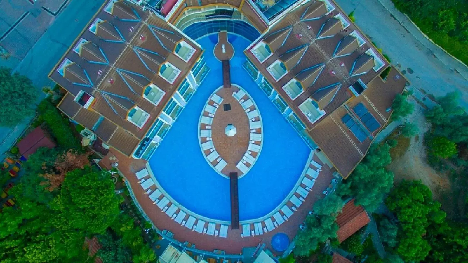 Bird's eye view, Pool View in Ocean Blue High Class Hotel & SPA