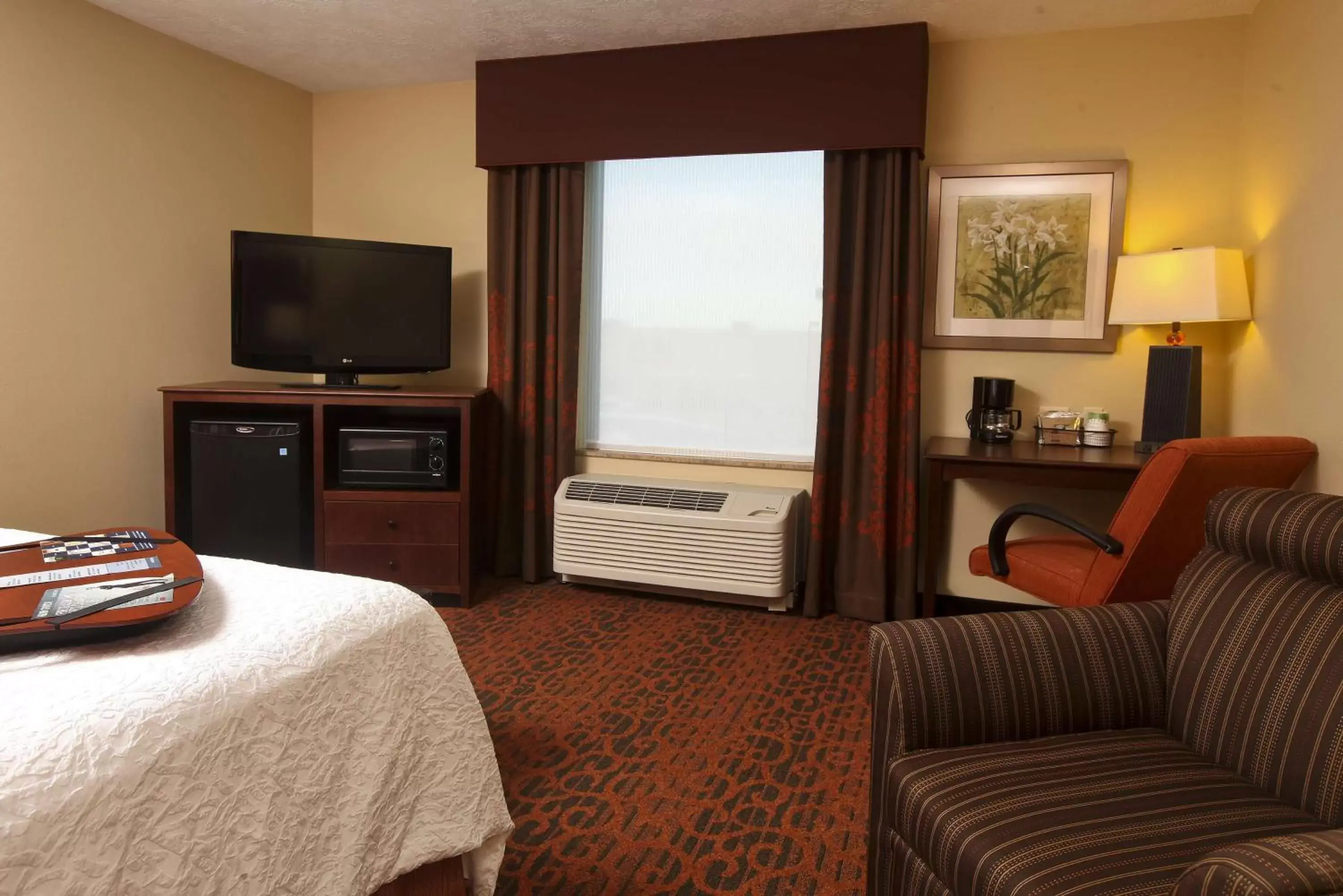 Bed, TV/Entertainment Center in Hampton Inn & Suites Fargo Medical Center