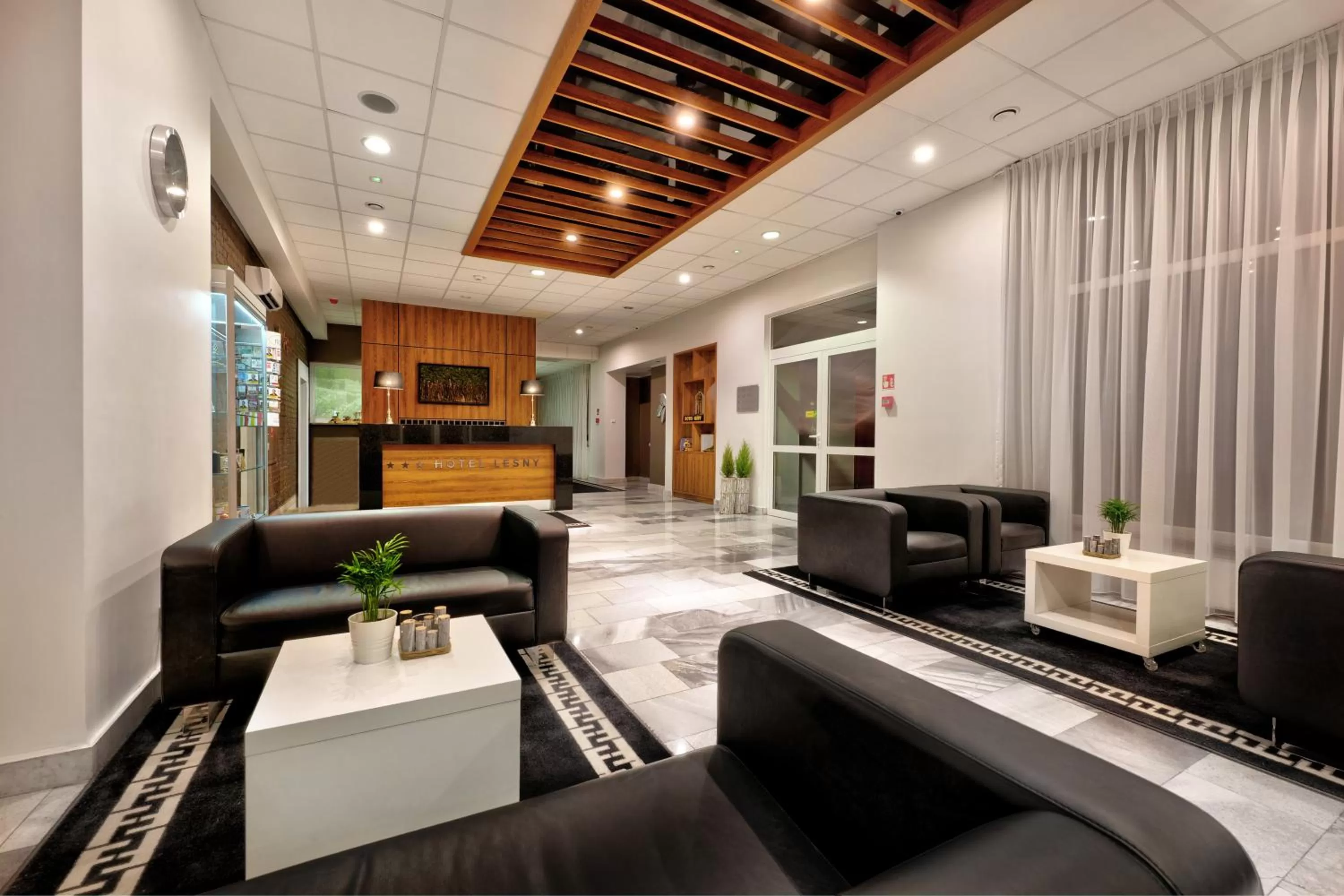 Lobby or reception in Hotel Leśny