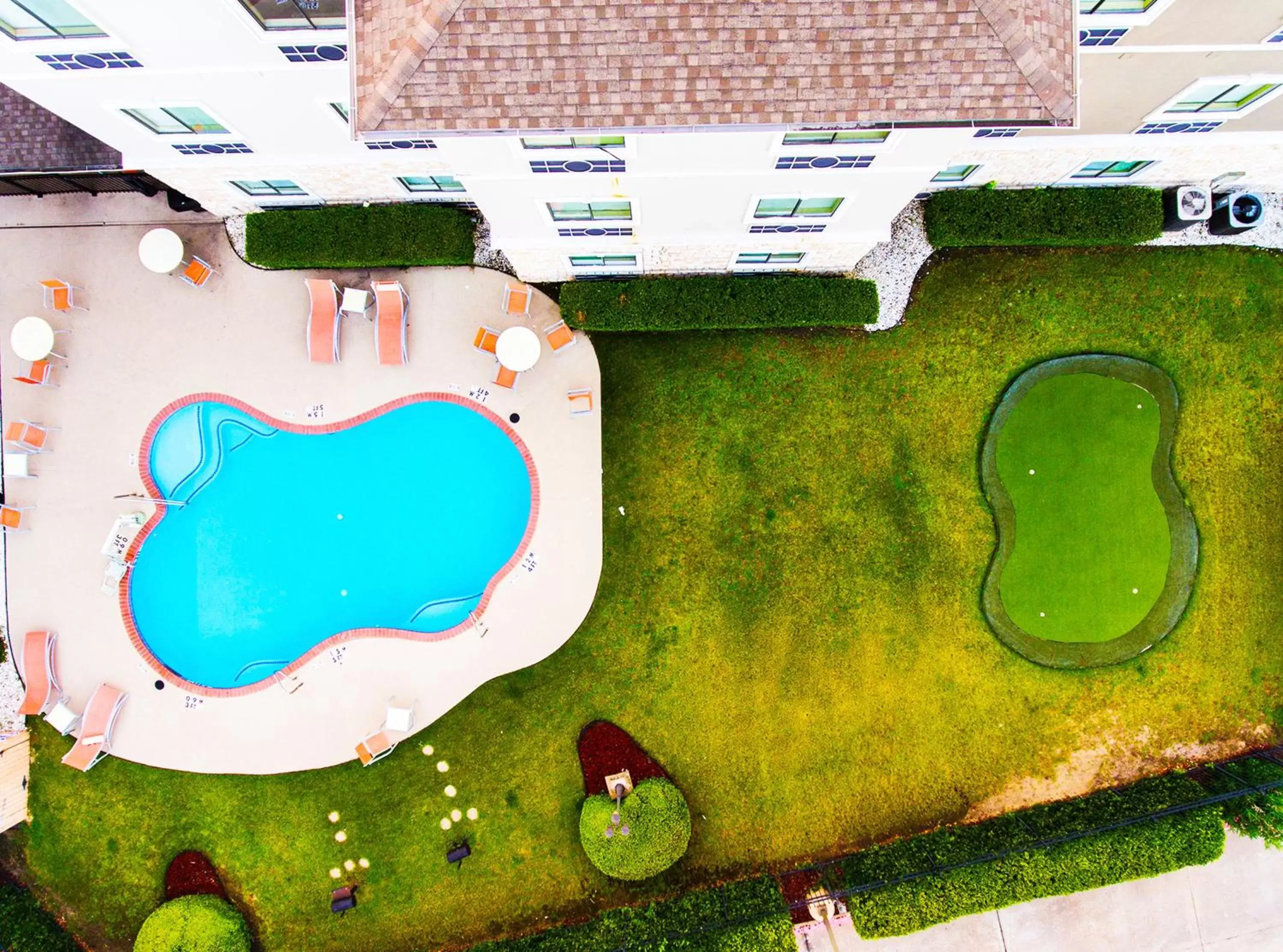 Swimming pool, Bird's-eye View in Holiday Inn Express Hotel & Suites Greenville, an IHG Hotel